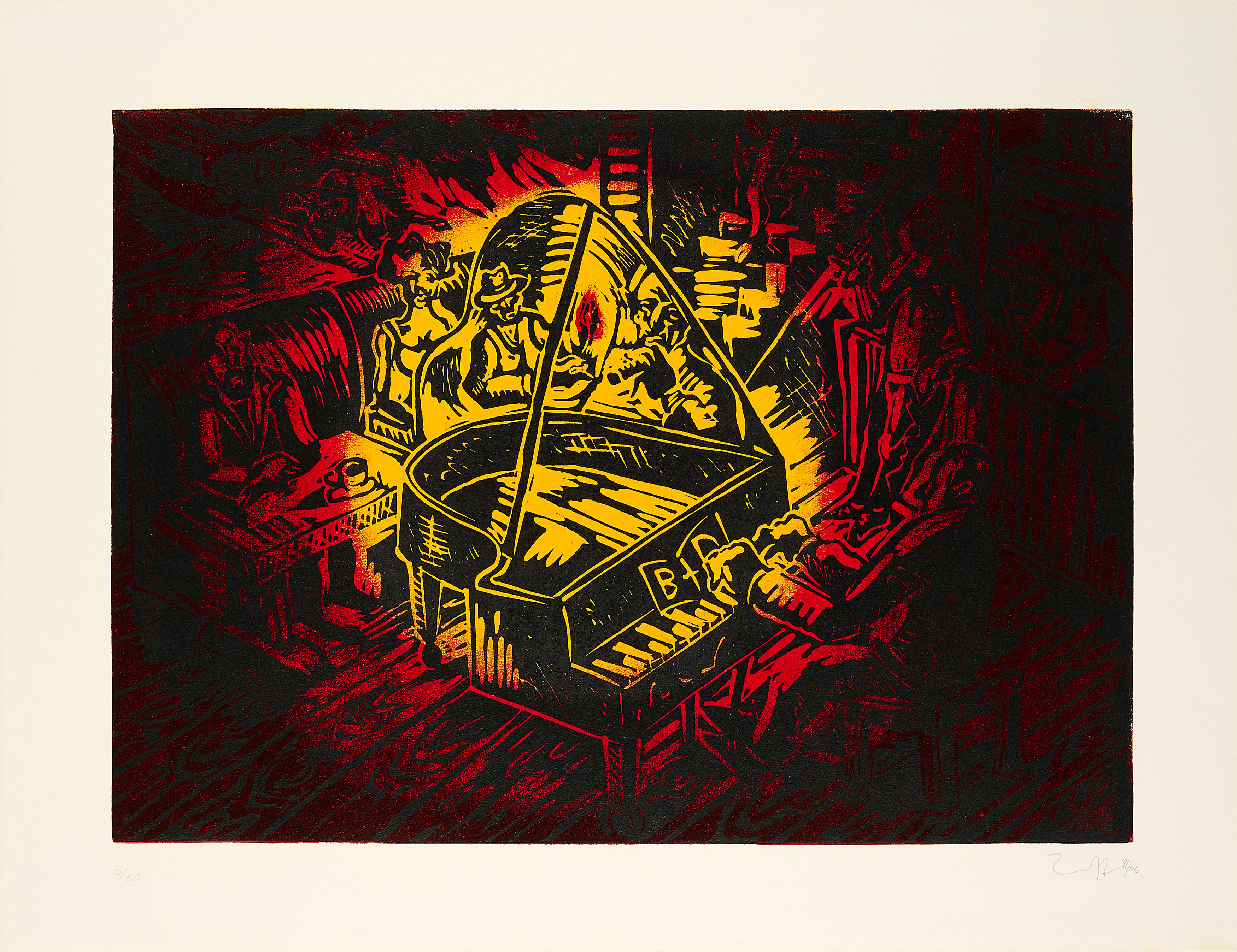 Joerg Immendorff - Staendchen fuer B und D, 81629-1, Van Ham Kunstauktionen