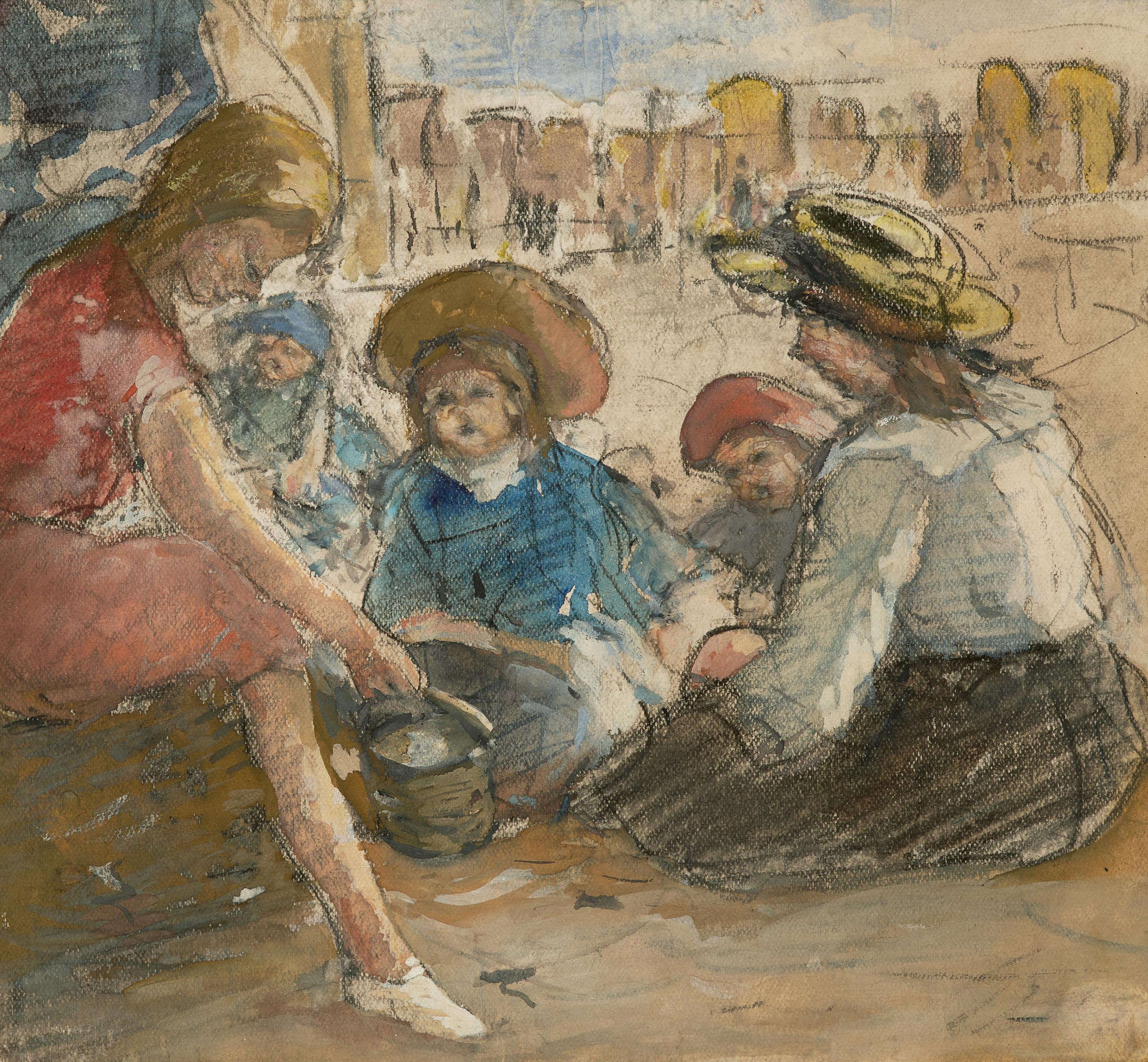 Johan Antoni de Jonge - Kinder am Strand bei Scheveningen, 81584-1, Van Ham Kunstauktionen