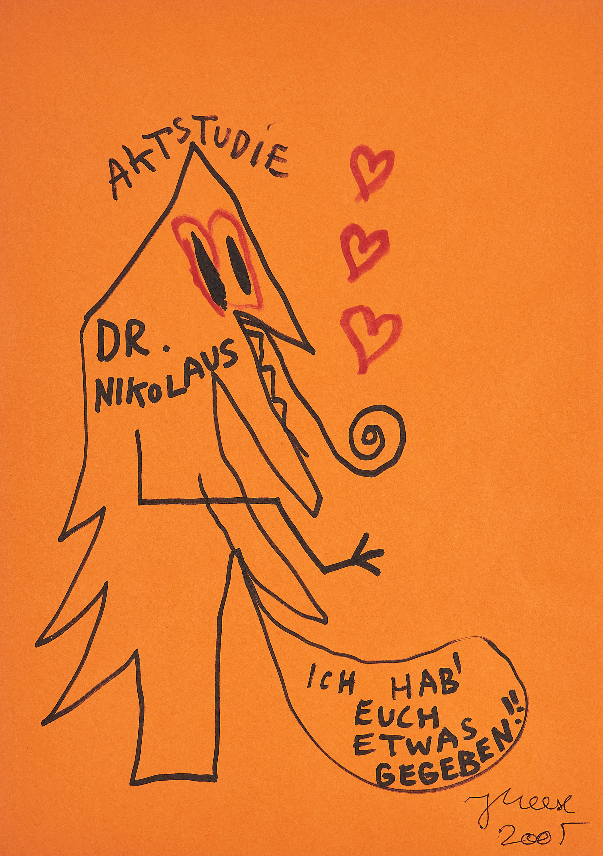 Jonathan Meese - Aktstudie Dr Nikolaus, 74136-1, Van Ham Kunstauktionen