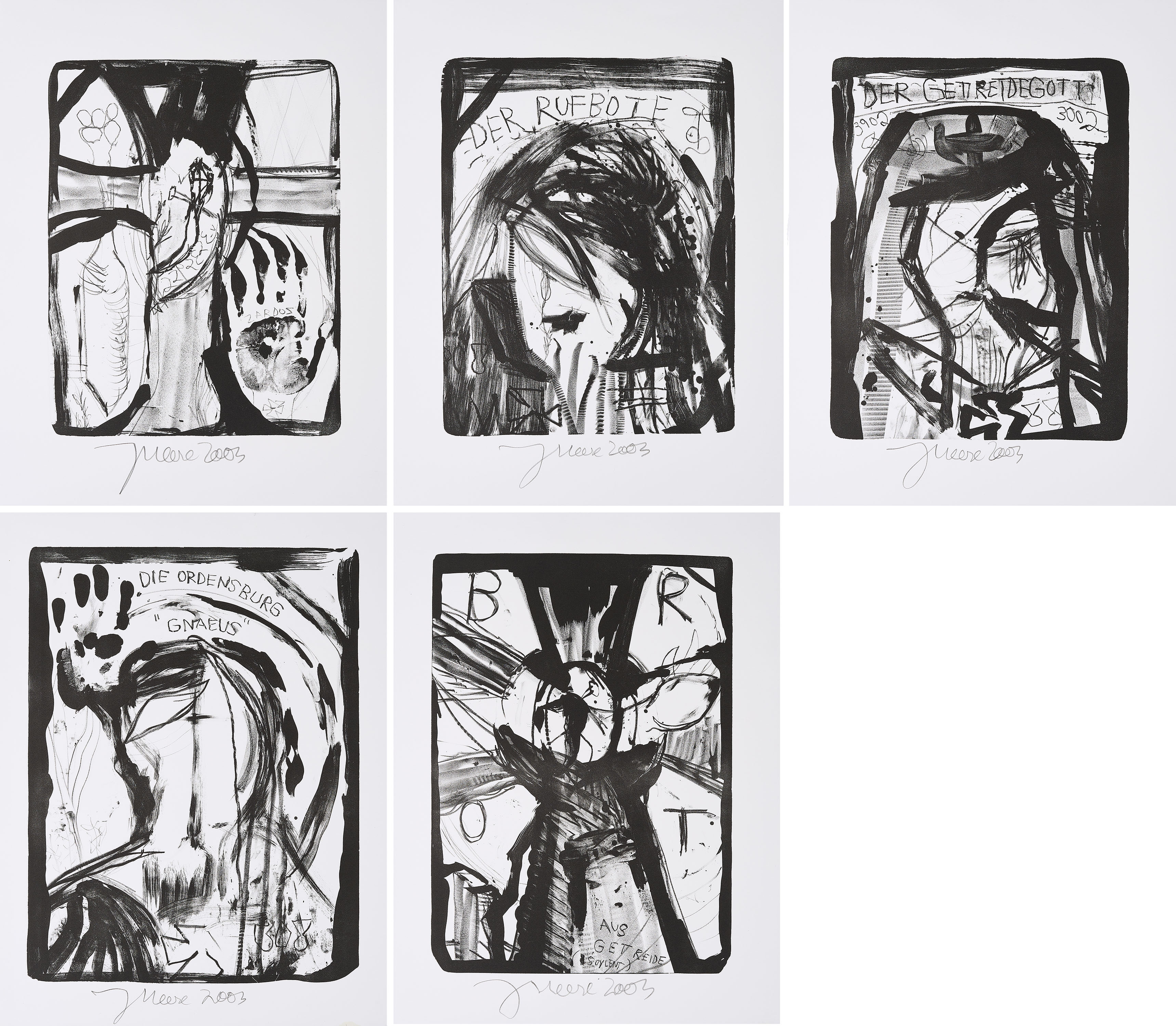 Jonathan Meese - Konvolut von 5 Lithografien, 73843-17, Van Ham Kunstauktionen