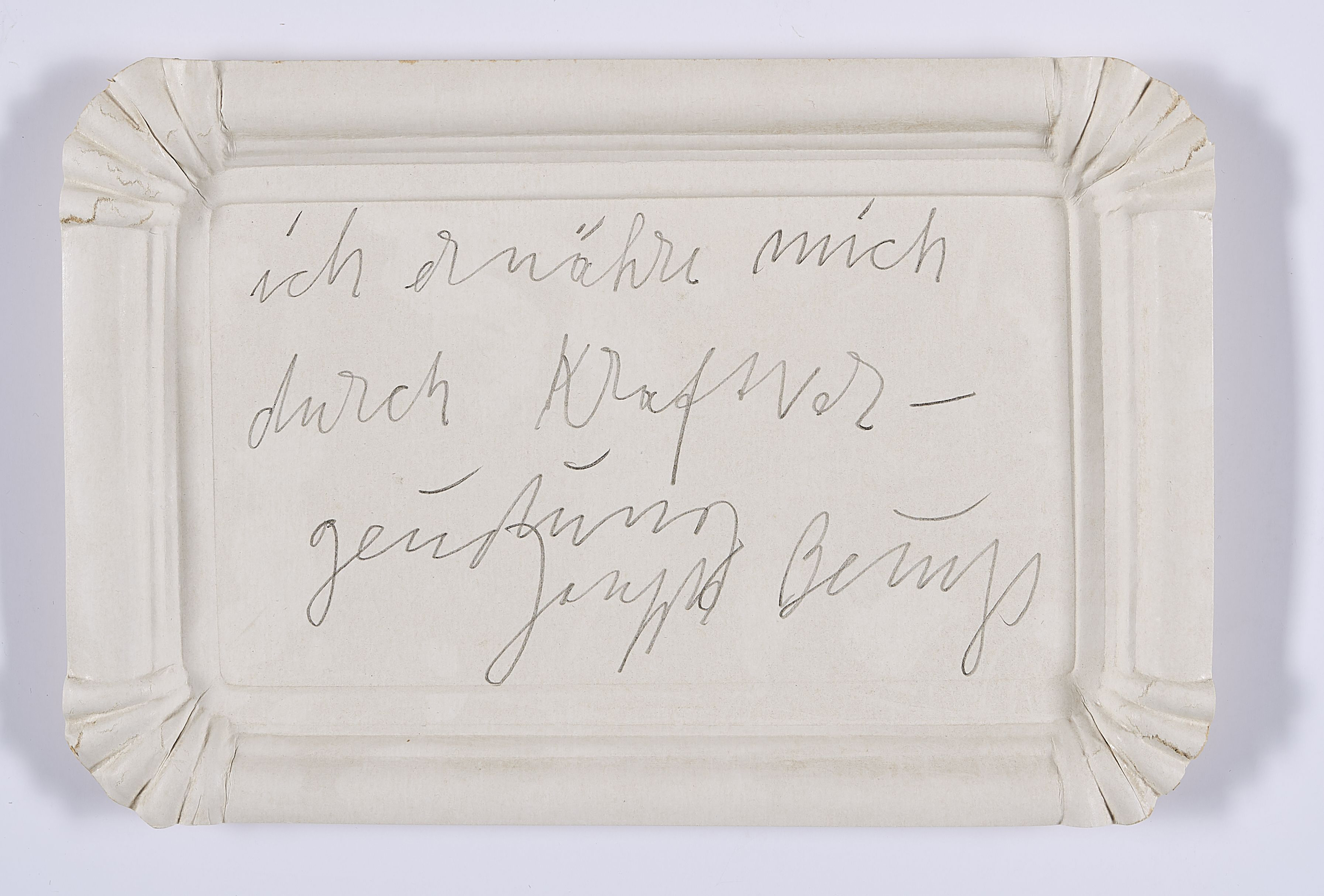 Joseph Beuys - ich ernaehre mich durch Kraftvergeudung, 74044-1, Van Ham Kunstauktionen