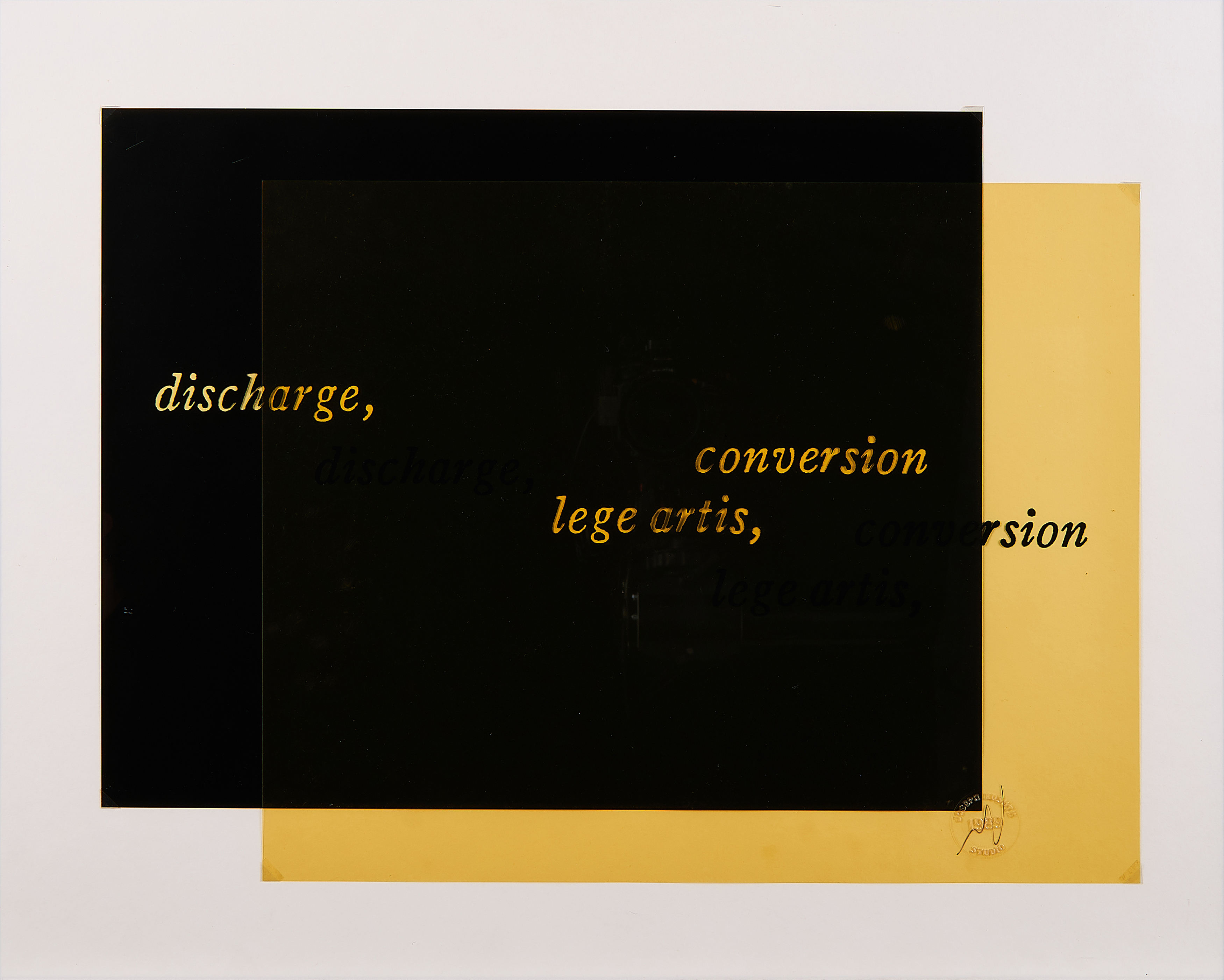 Joseph Kosuth - Discharge - conversion lege artis, 75280-48, Van Ham Kunstauktionen