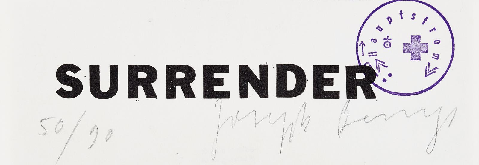 Joseph Beuys - Surrender I, 58062-81, Van Ham Kunstauktionen