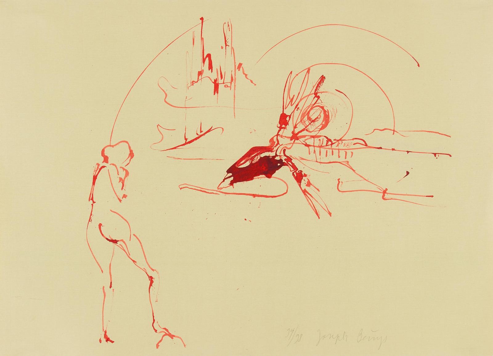 Joseph Beuys - Spur I 8 Blaetter aus einer Mappe mit 9 Arbeiten, 56801-4024, Van Ham Kunstauktionen