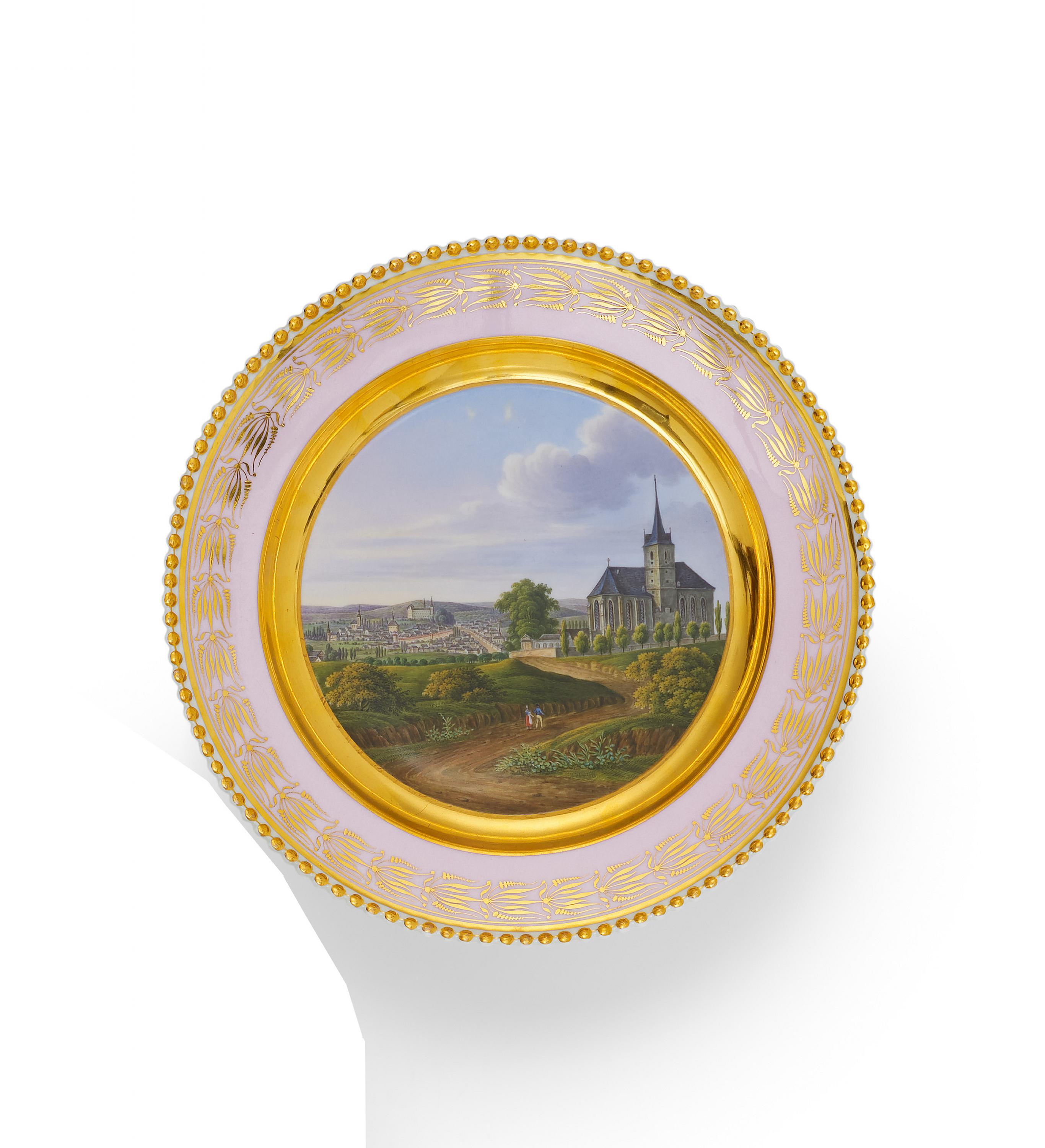 KPM - Bildteller mit Ansicht von Schleiz, 81787-21, Van Ham Kunstauktionen