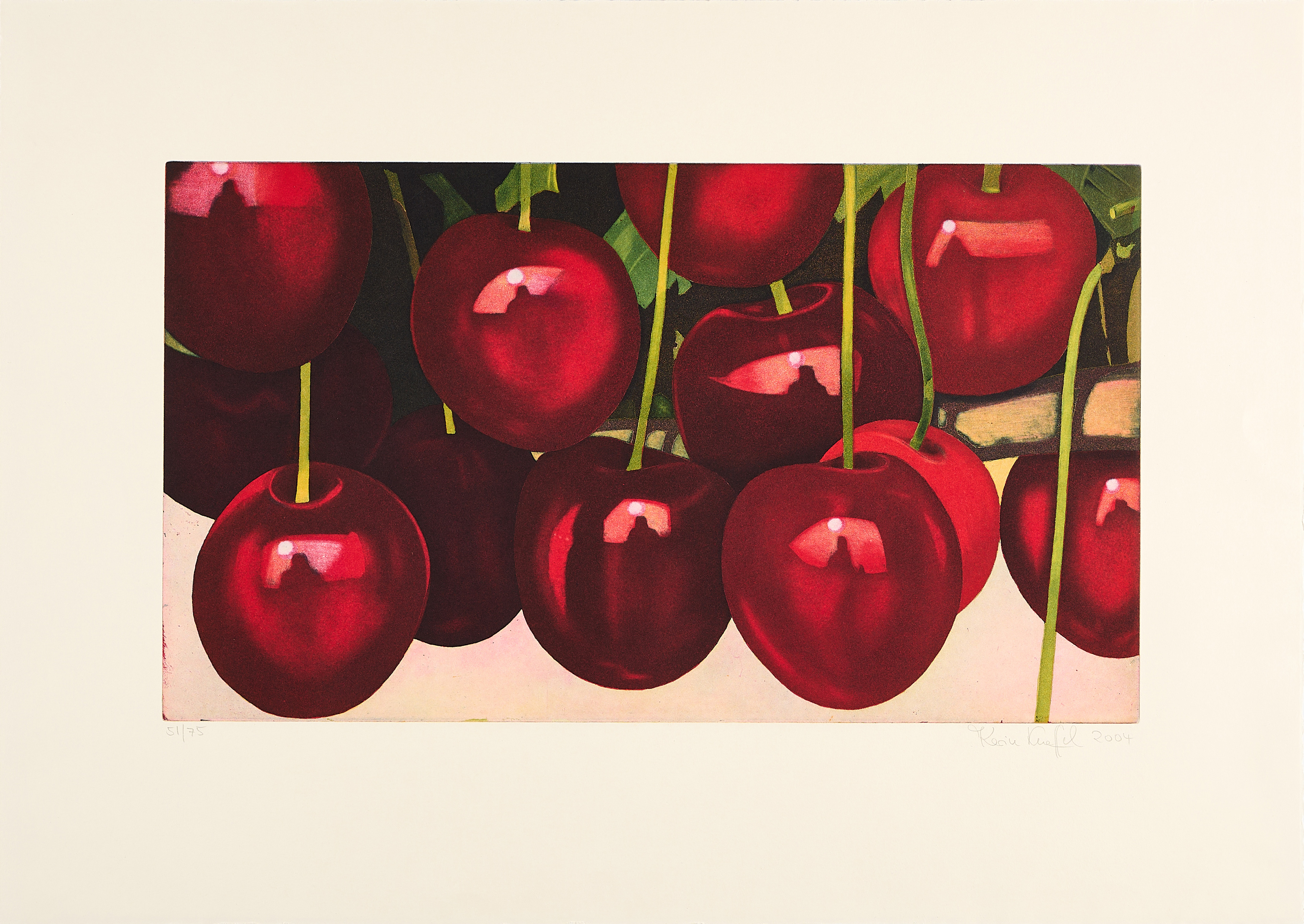 Karin Kneffel - Ohne Titel Kirschen, 81308-35, Van Ham Kunstauktionen