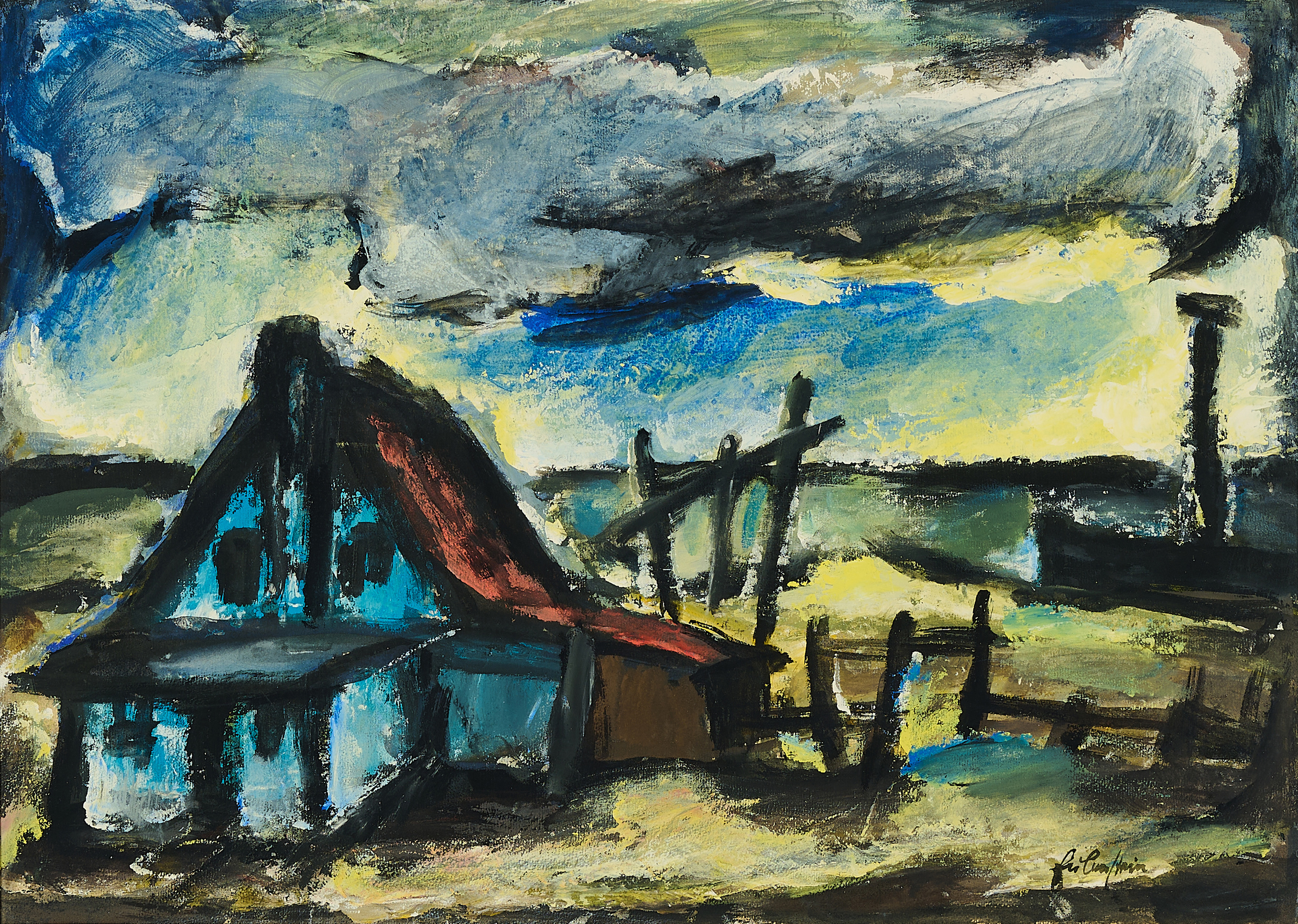 Karl Eulenstein - Einsames Fischerhaus, 80374-124, Van Ham Kunstauktionen