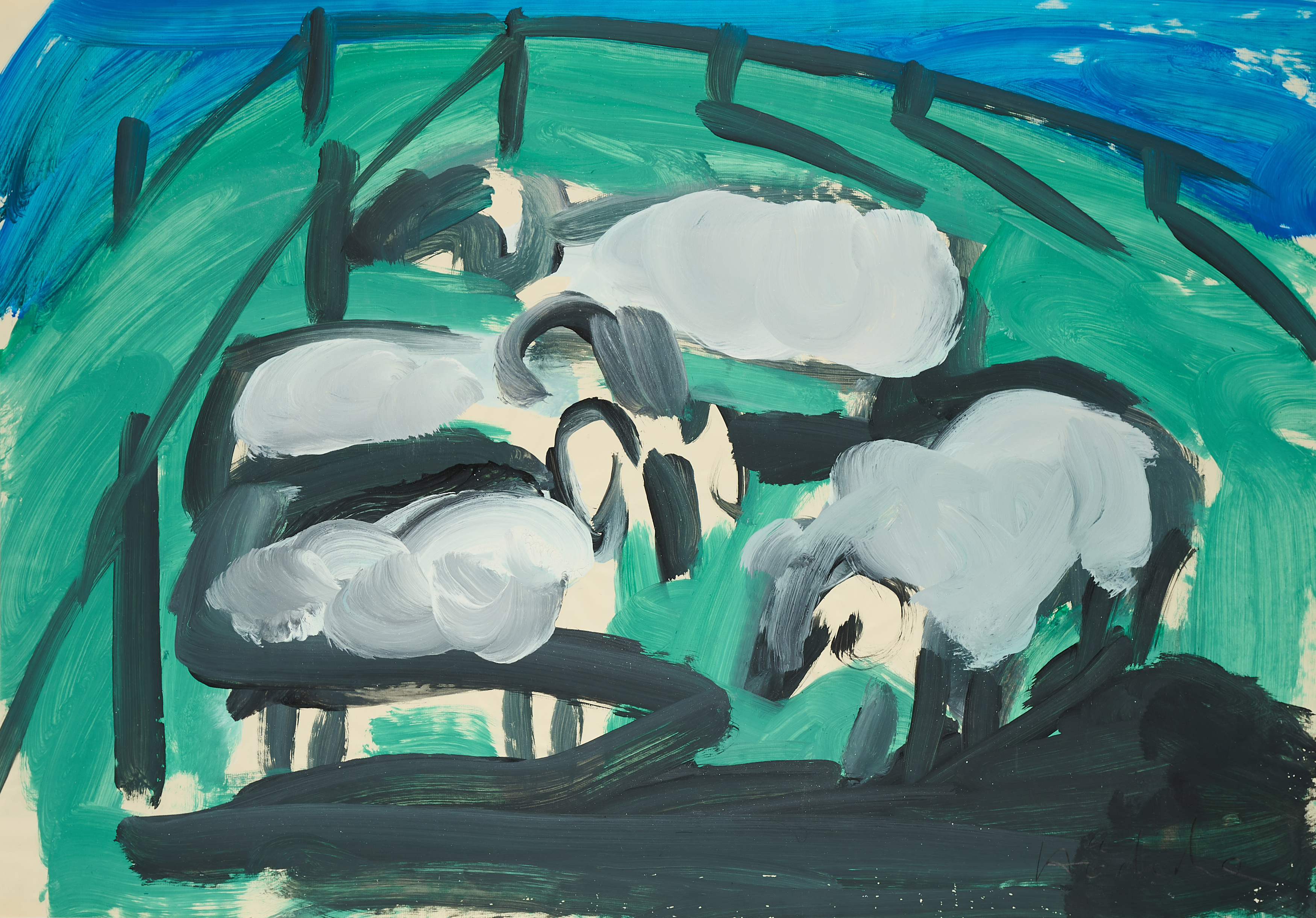 Karl Horst Hoedicke - Schafe, 80931-10, Van Ham Kunstauktionen