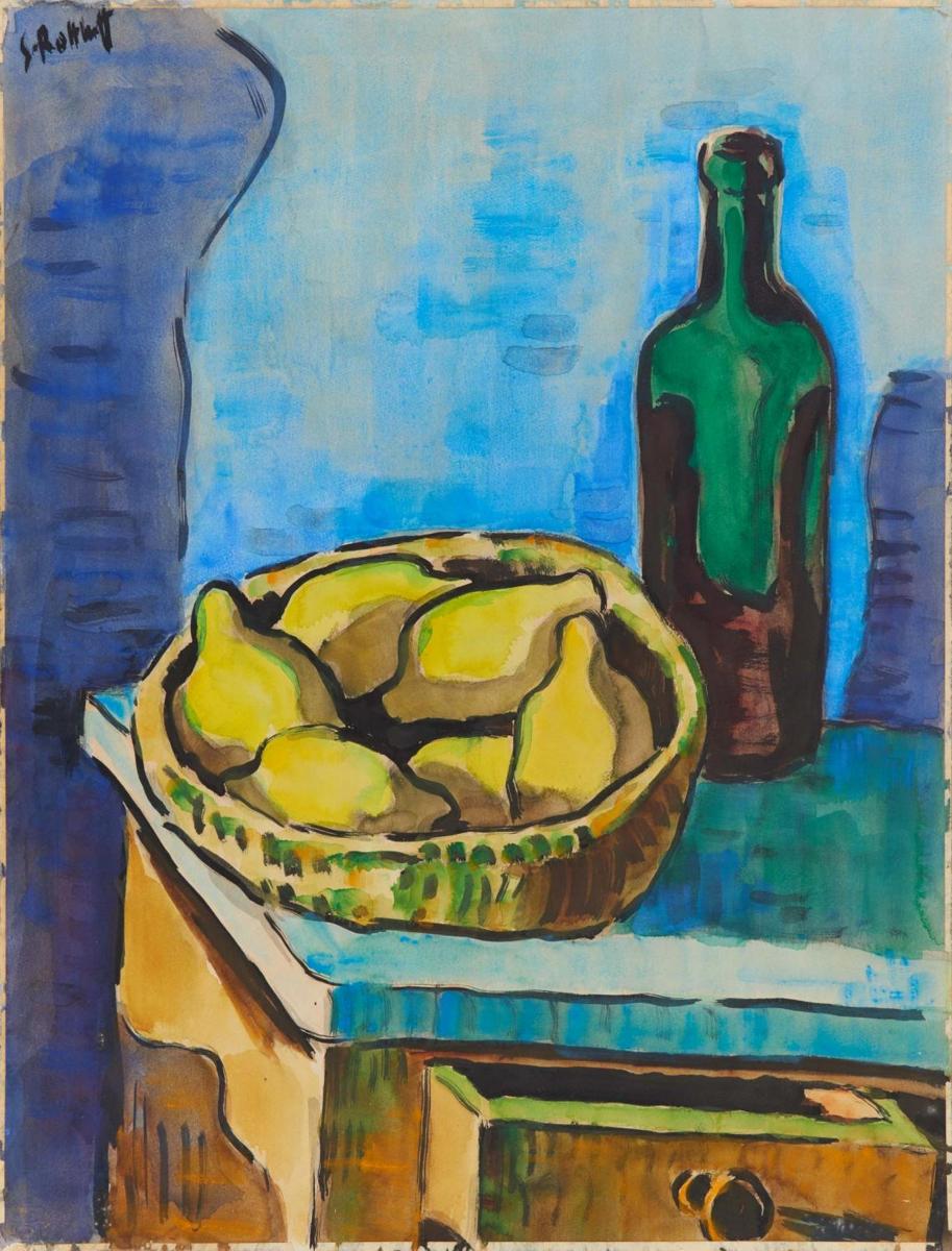 Karl Schmidt-Rottluff - Citronen u Flasche, 65589-11, Van Ham Kunstauktionen