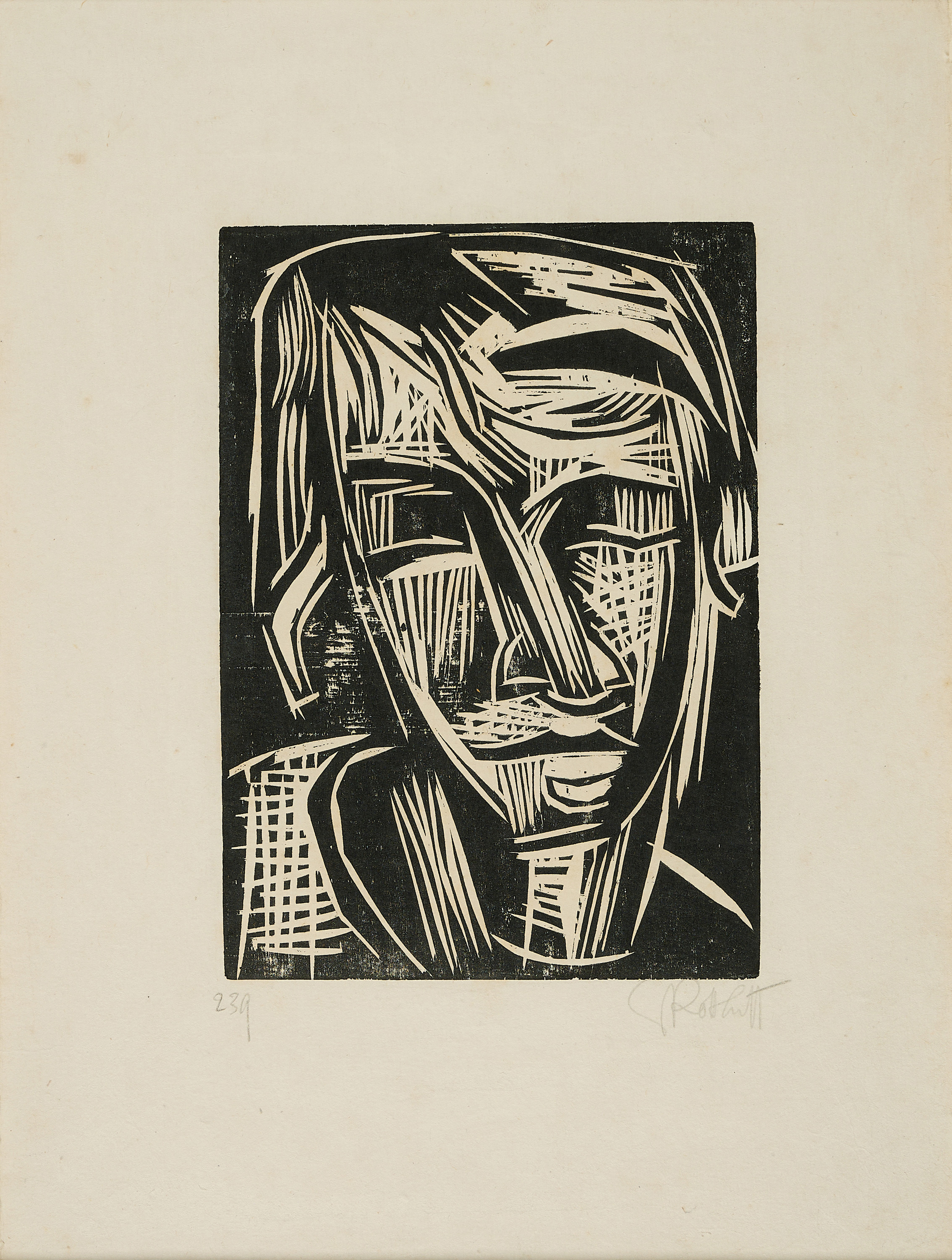 Karl Schmidt-Rottluff - Maedchenkopf, 80374-484, Van Ham Kunstauktionen