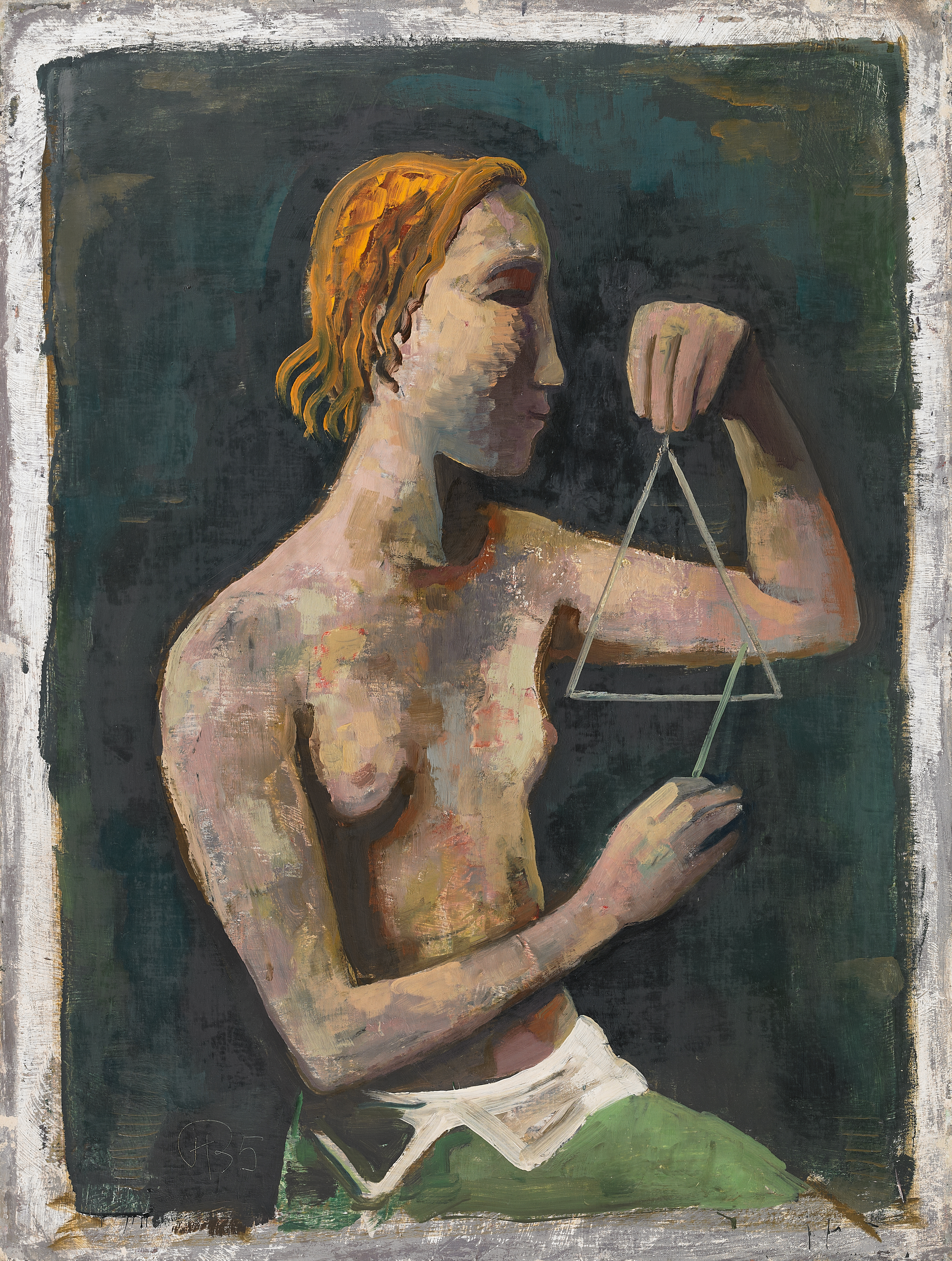 Karl Hofer - Mädchen mit Triangel, 50849-1, Van Ham Kunstauktionen