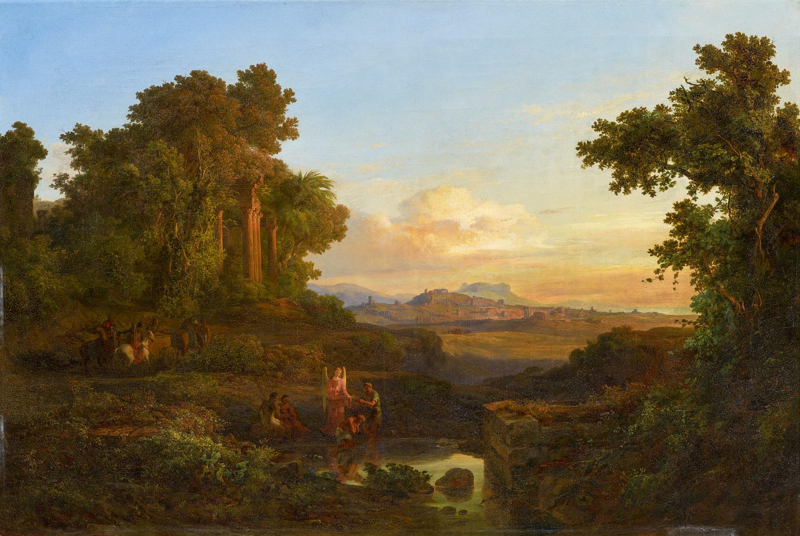 Karoly Marko - Weite italienische Landschaft mit der Taufe Christi, 58460-1, Van Ham Kunstauktionen