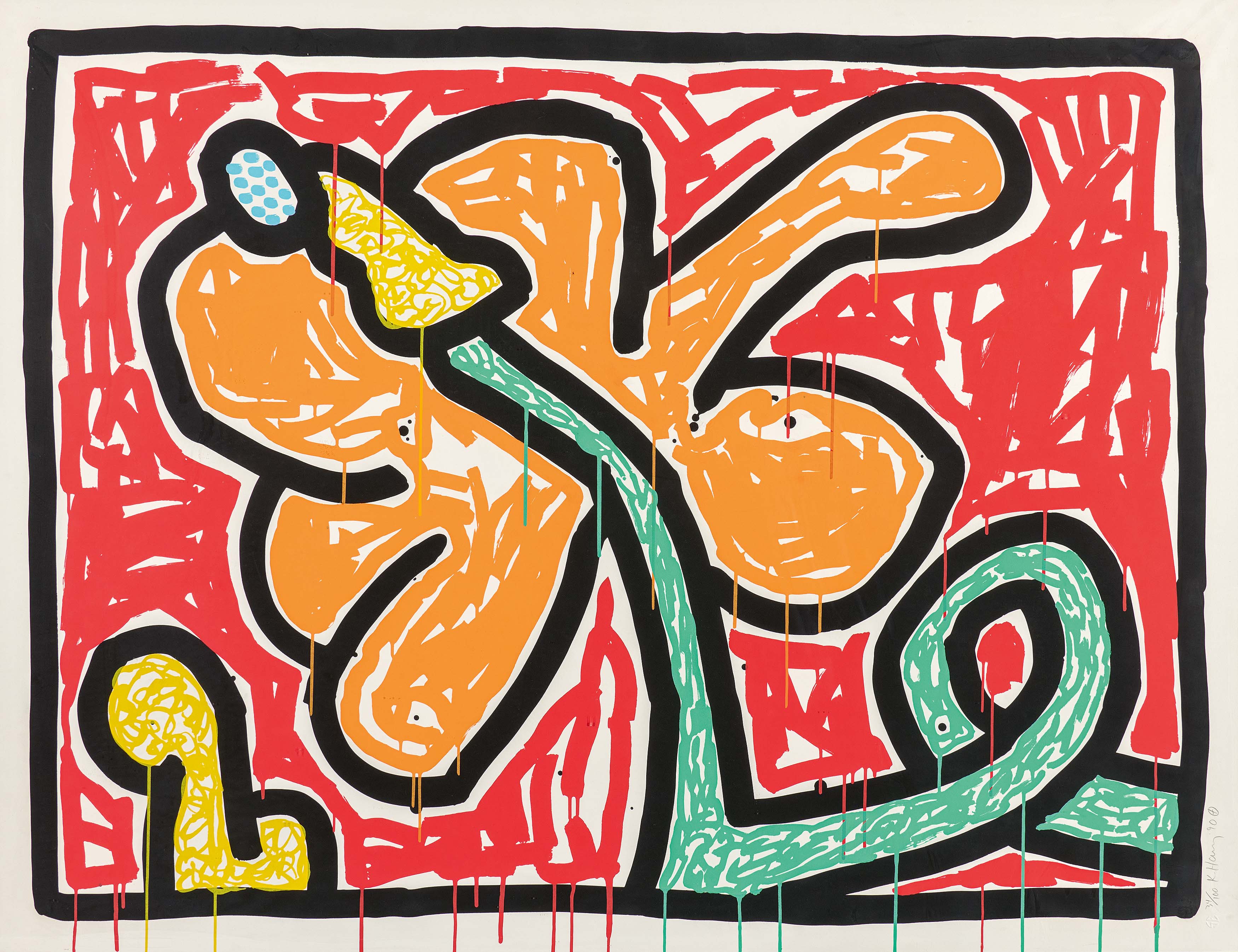 Keith Haring - Flower 5, 75683-1, Van Ham Kunstauktionen