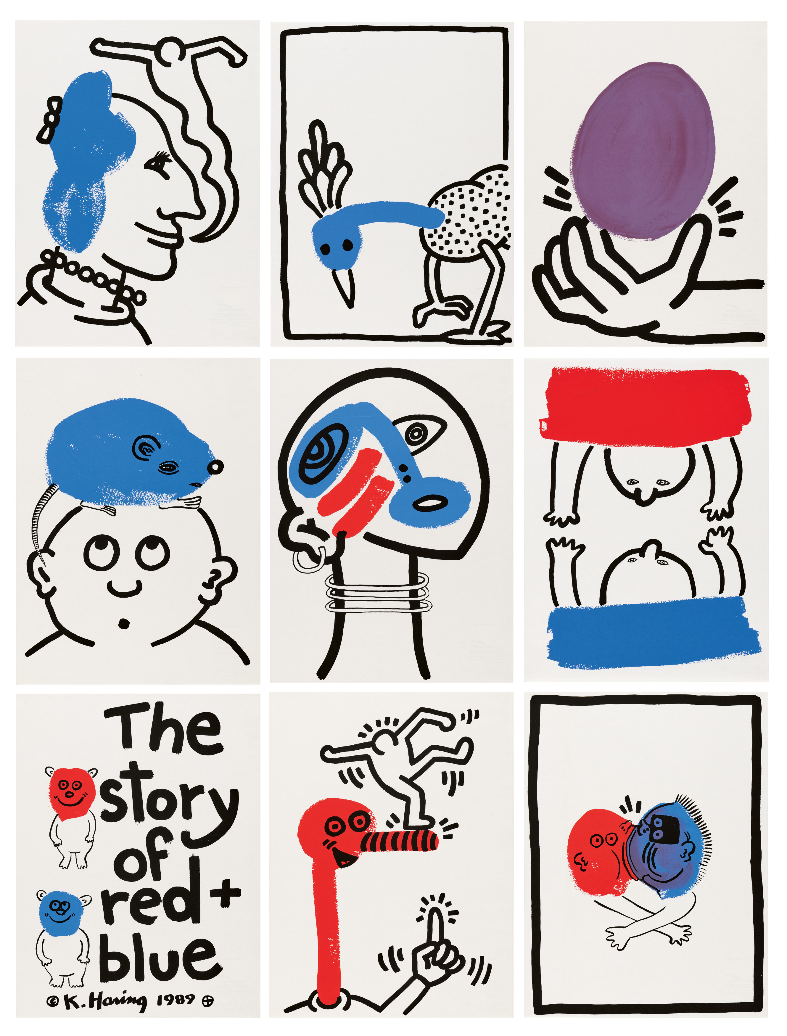 Keith Haring - The Story of Red + Blue, 81539-1, Van Ham Kunstauktionen