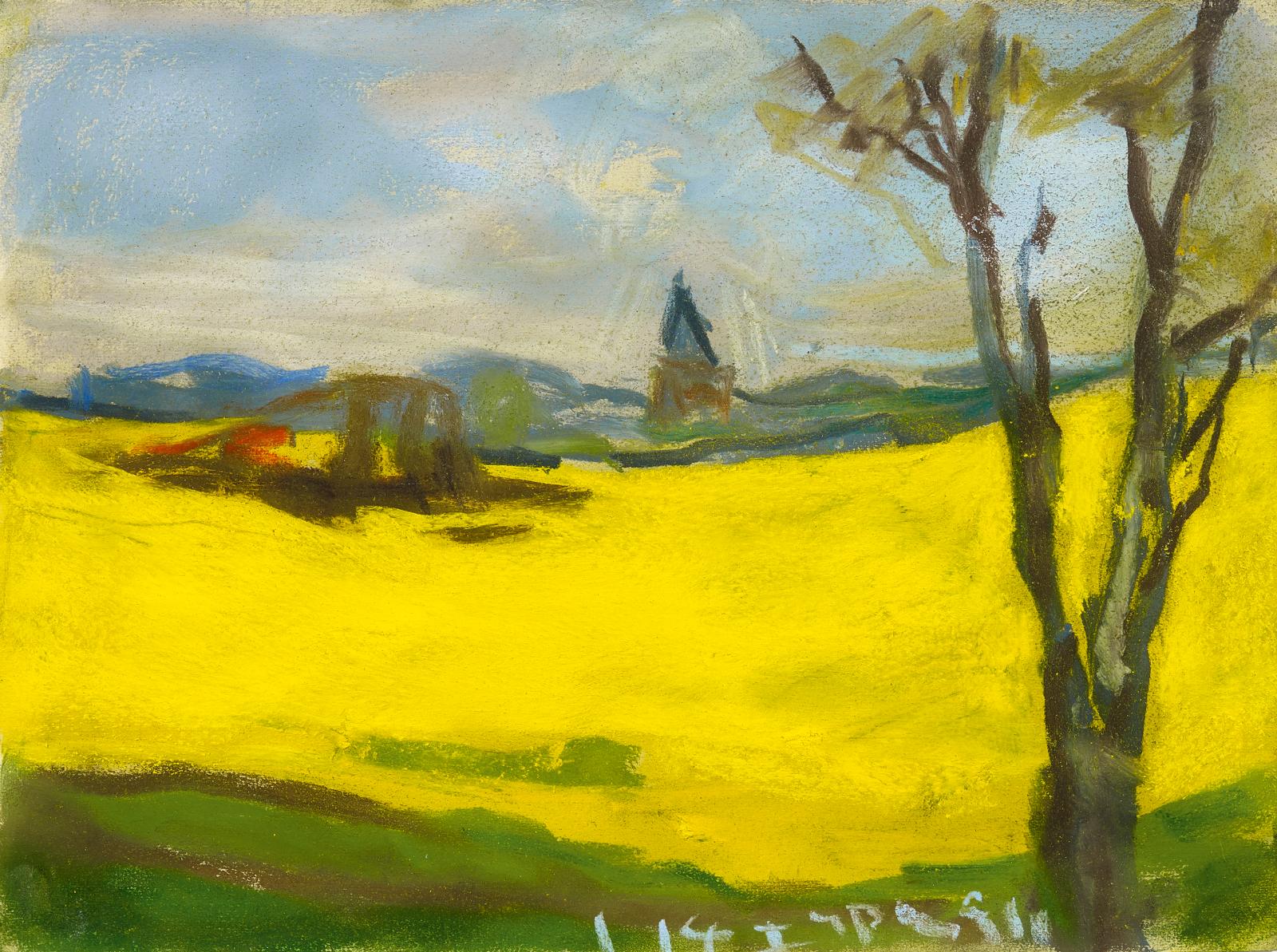 Klaus Fussmann - Rapsfeld mit Blick auf die Ostsee, 58355-3, Van Ham Kunstauktionen