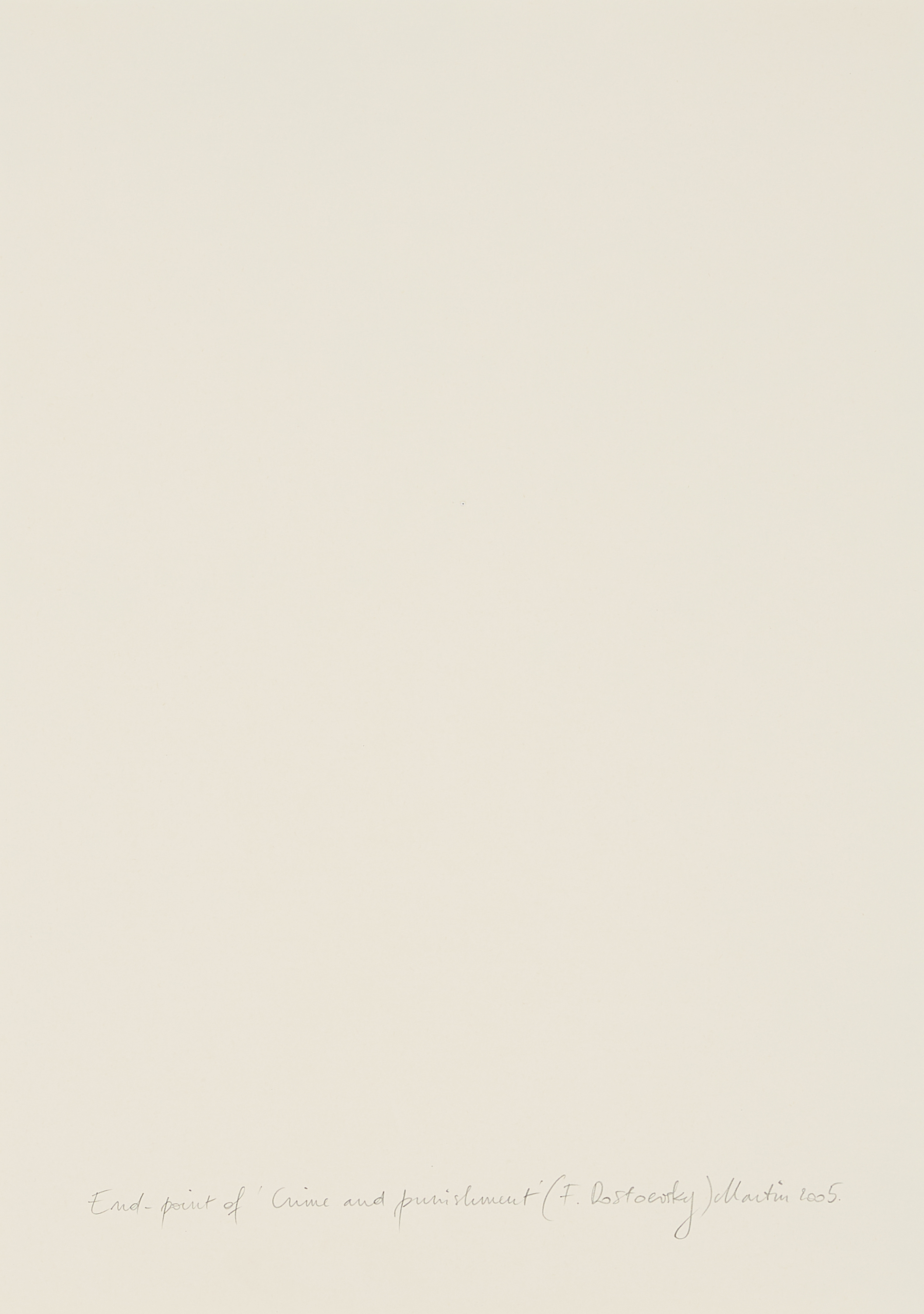 Kris Martin - End-point of Crime and punishment F Dostoevsky, 81734-1, Van Ham Kunstauktionen