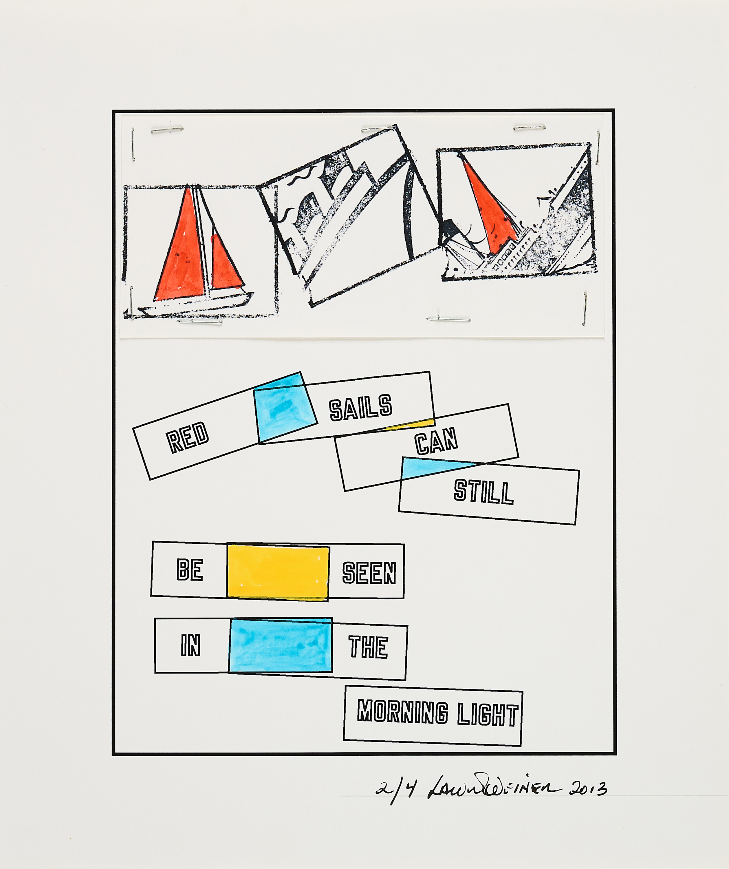 Lawrence Weiner - Red Sails Can Still be Seen in The Morning Light, 81204-19, Van Ham Kunstauktionen