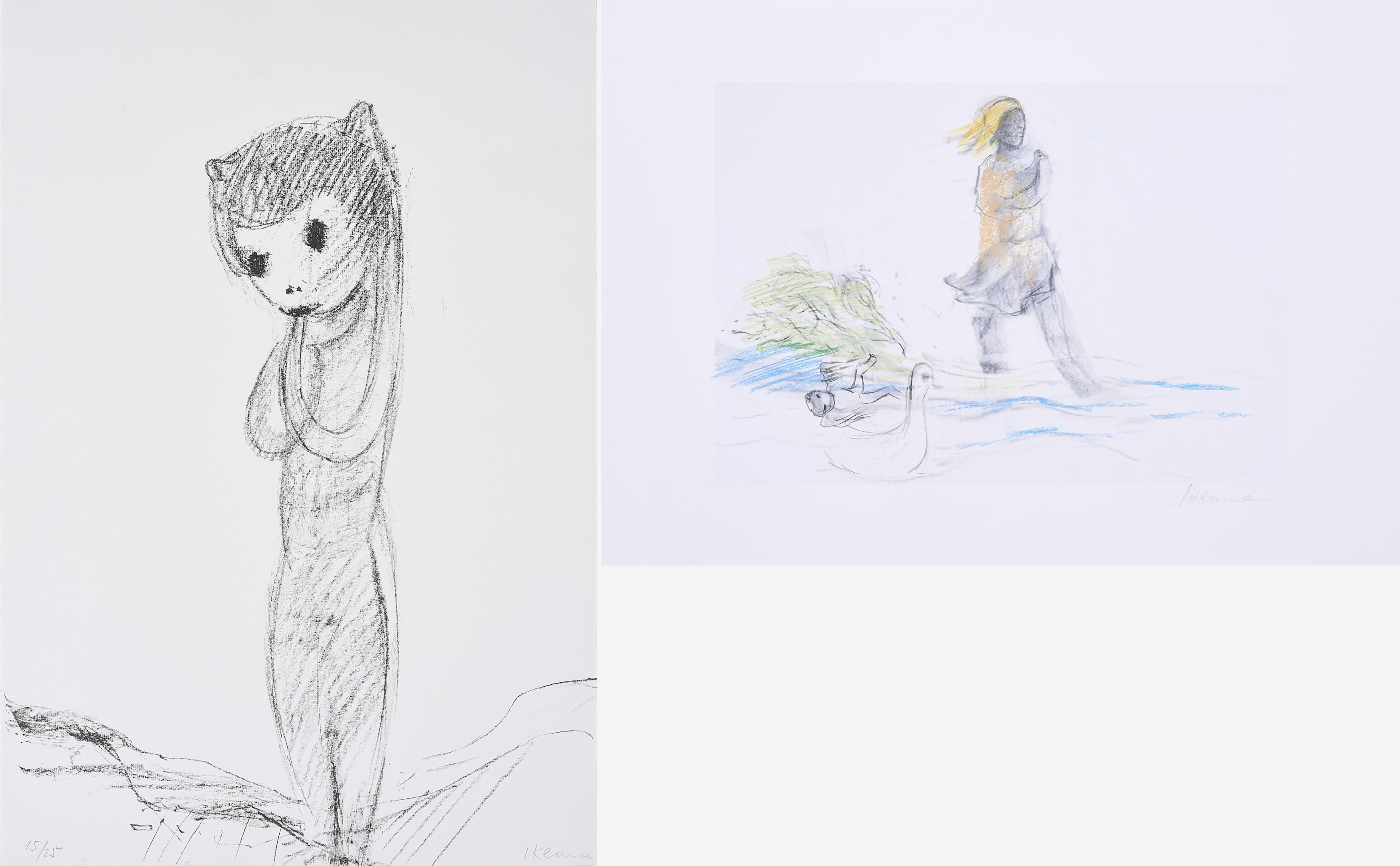 Leiko Ikemura - Konvolut von 2 Druckgrafiken, 75114-11, Van Ham Kunstauktionen