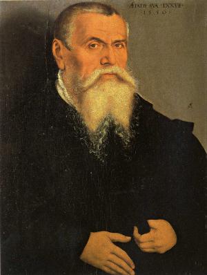 Portrait Künstler Cranach d.Ä. Lucas (1472 Kronach  - 1553 Weimar),16.Jh.…