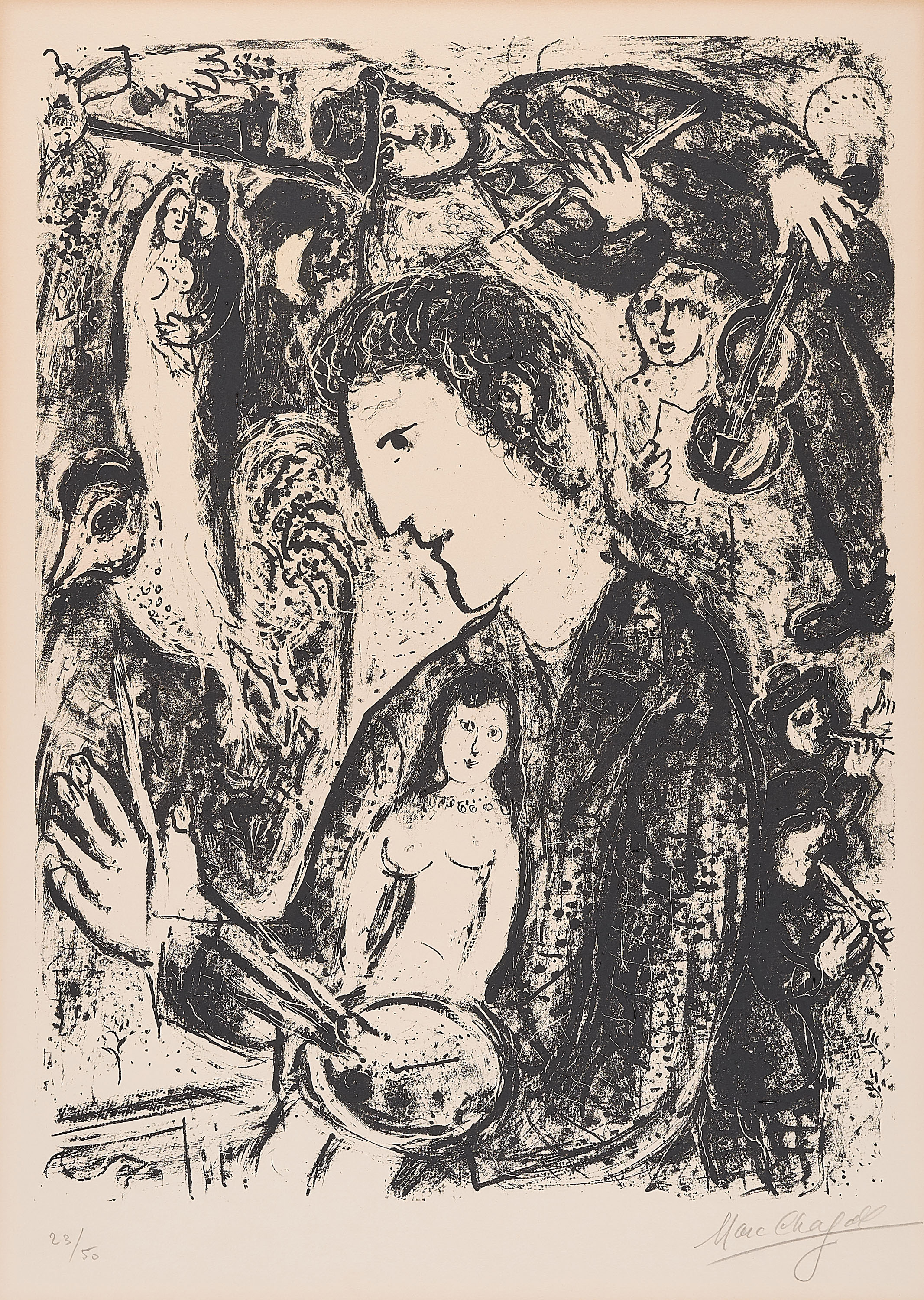 Marc Chagall - Grosses schwarzes Selbstbildnis, 75865-1, Van Ham Kunstauktionen