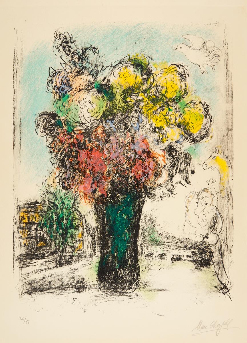 Marc Chagall - Le bouquet rouge et jaune, 60087-1, Van Ham Kunstauktionen