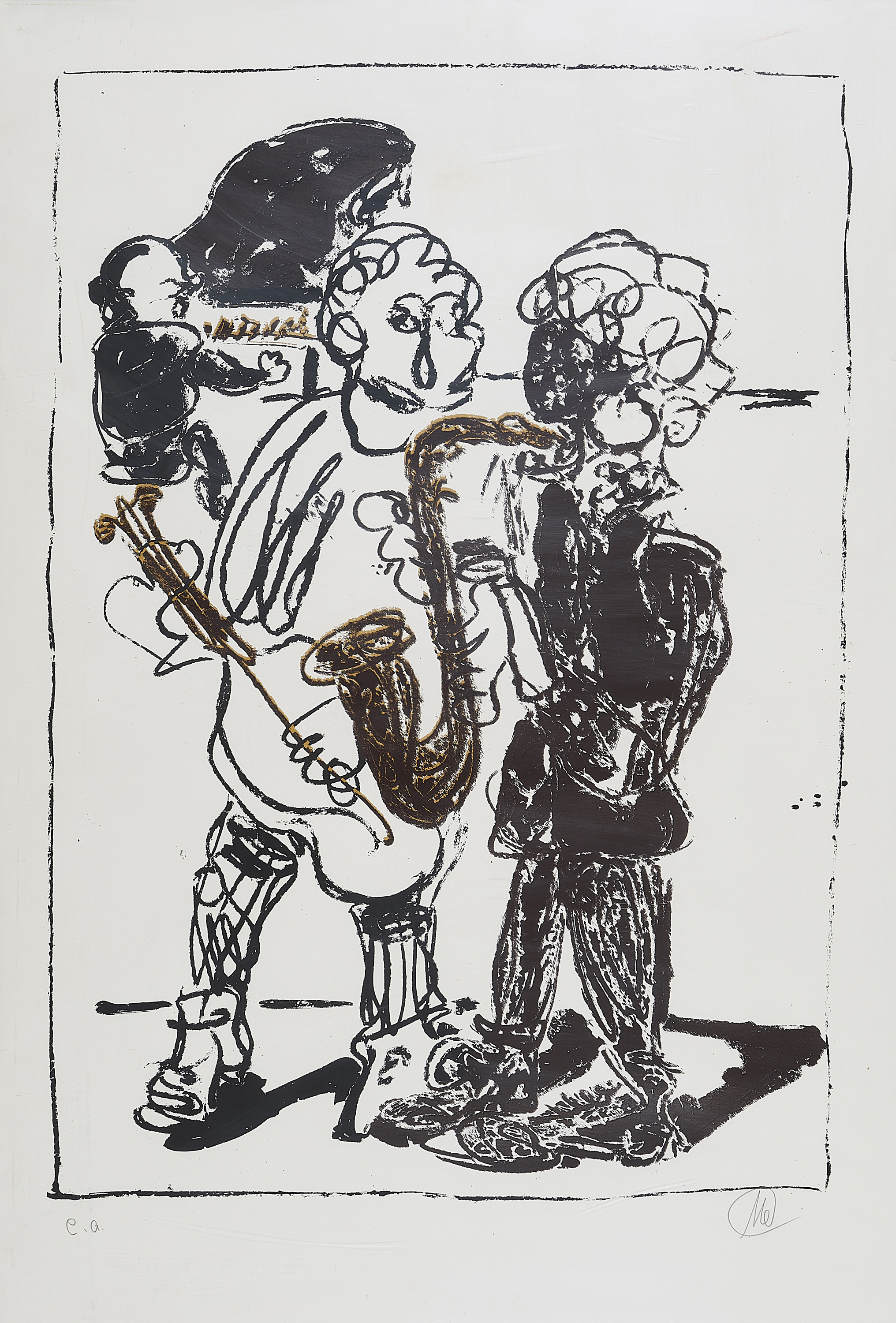 Markus Luepertz - Ohne Titel Musiker, 73242-3, Van Ham Kunstauktionen