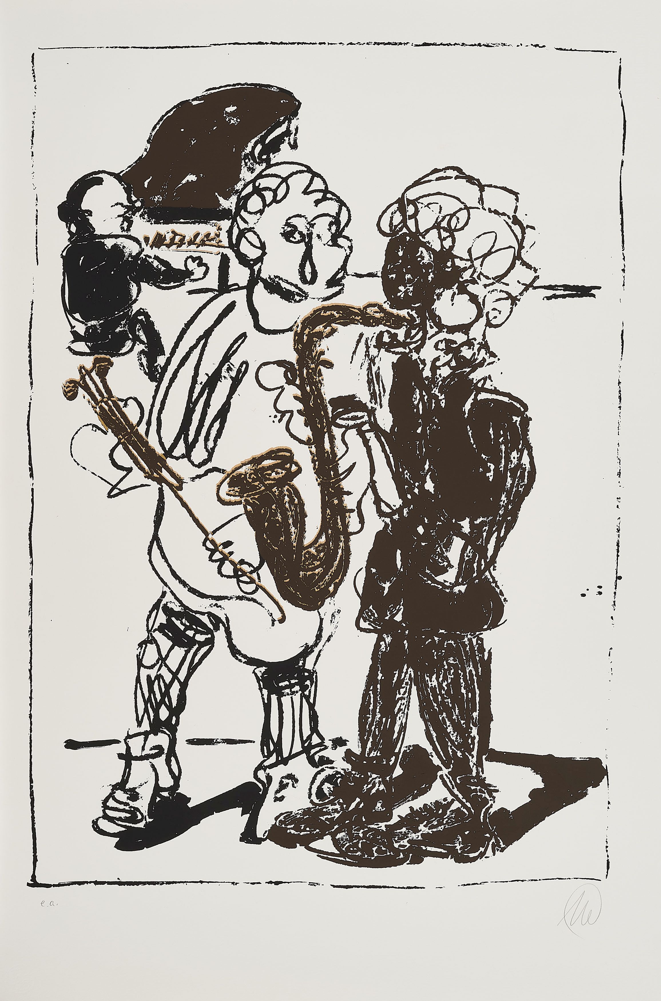 Markus Luepertz - Ohne Titel Musiker, 73330-47, Van Ham Kunstauktionen