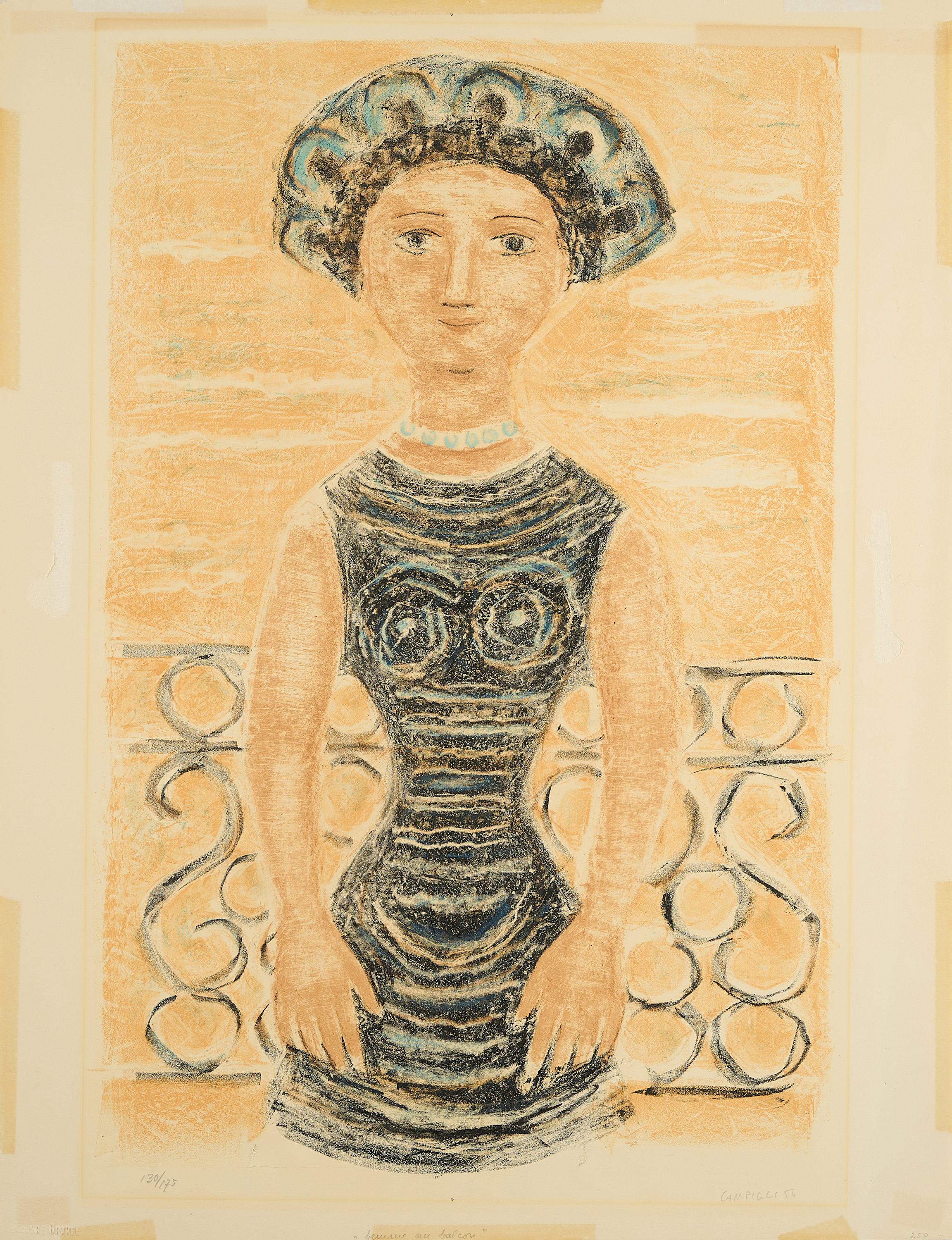 Massimo Campigli - Femme au balcon, 80374-72, Van Ham Kunstauktionen