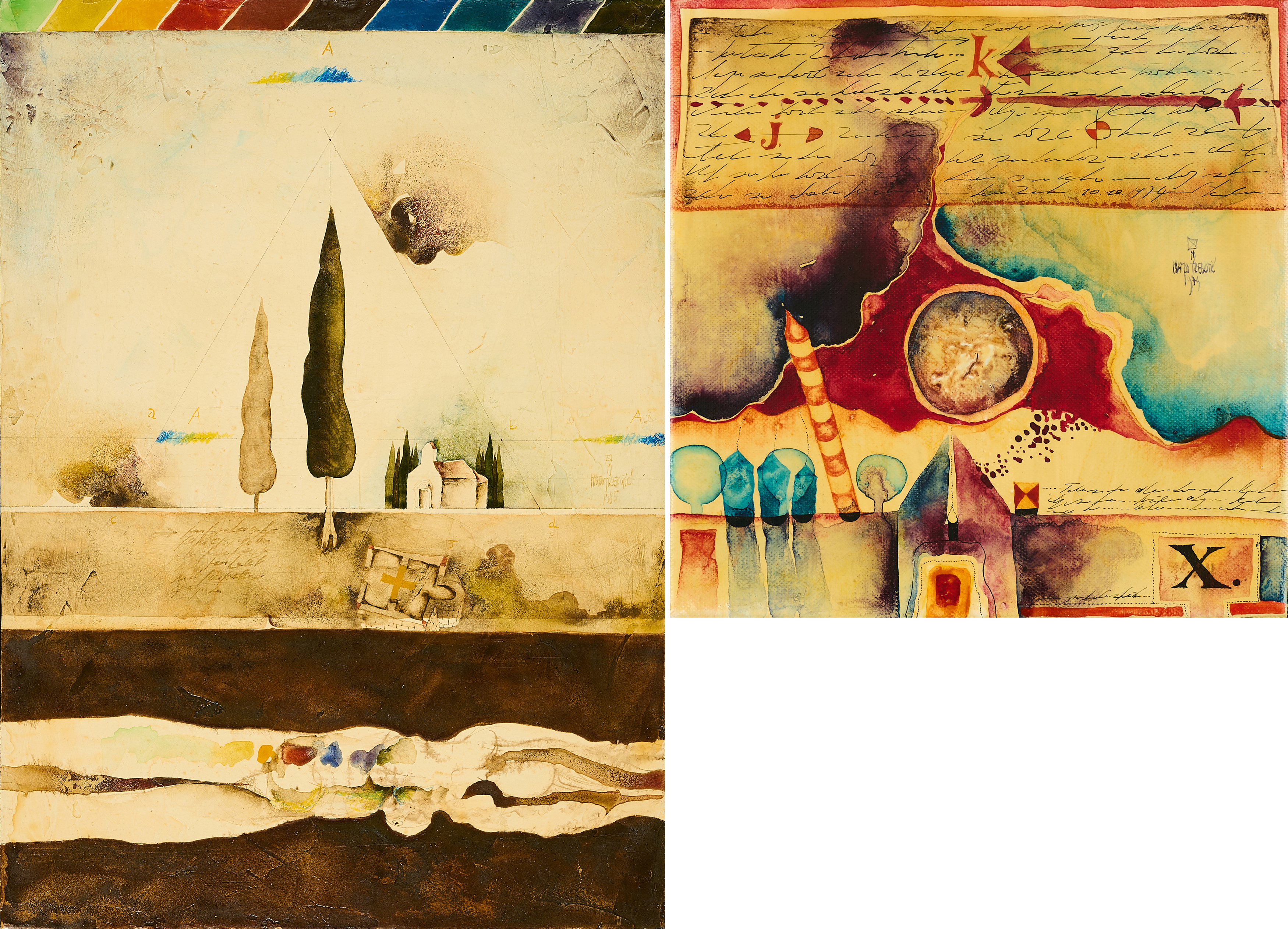 Matko Trebotic - Konvolut von 2 Gemaelden, 60174-128, Van Ham Kunstauktionen