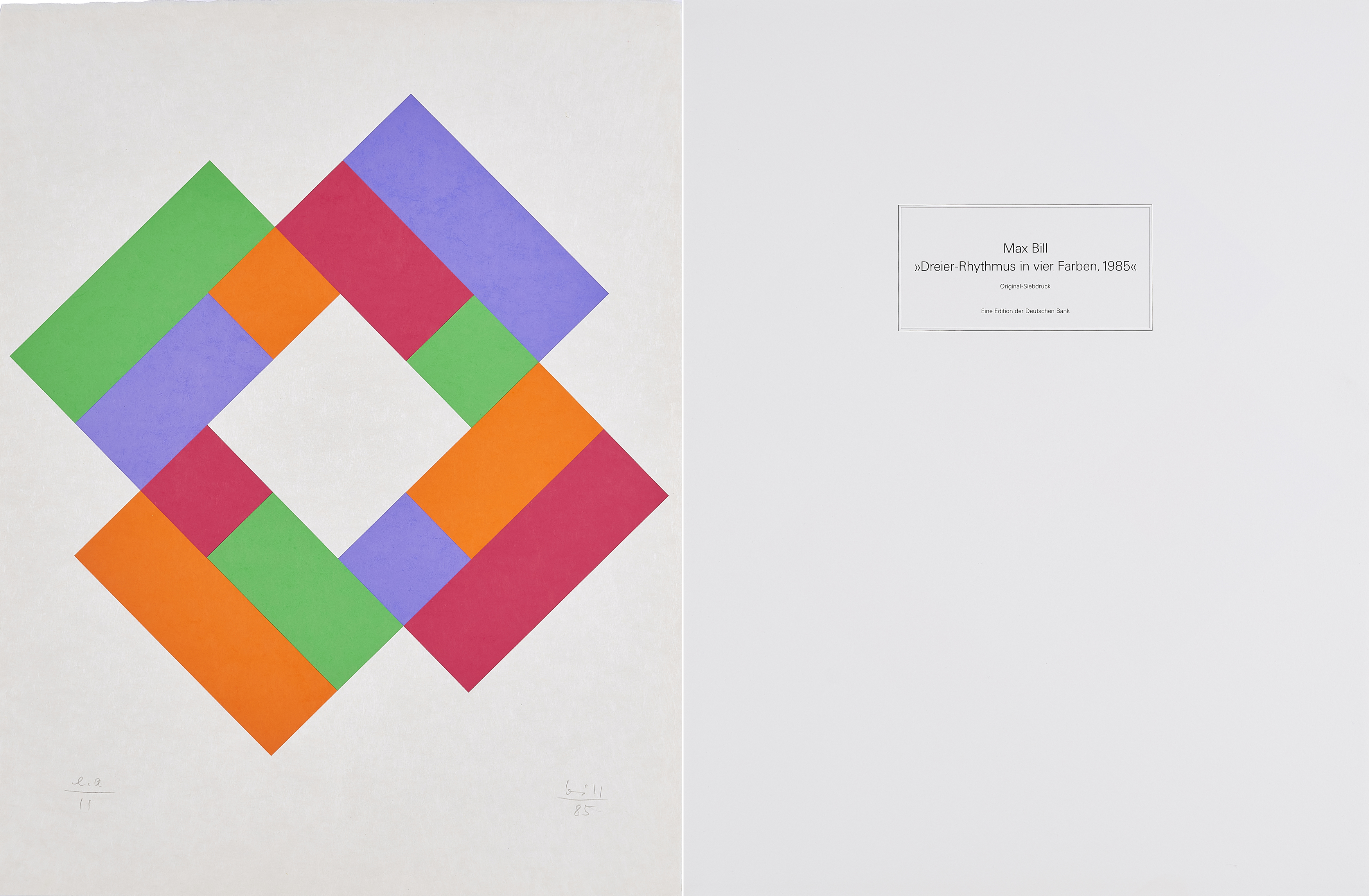 Max Bill - Dreier-Rhythmus in vier Farben, 73295-77, Van Ham Kunstauktionen