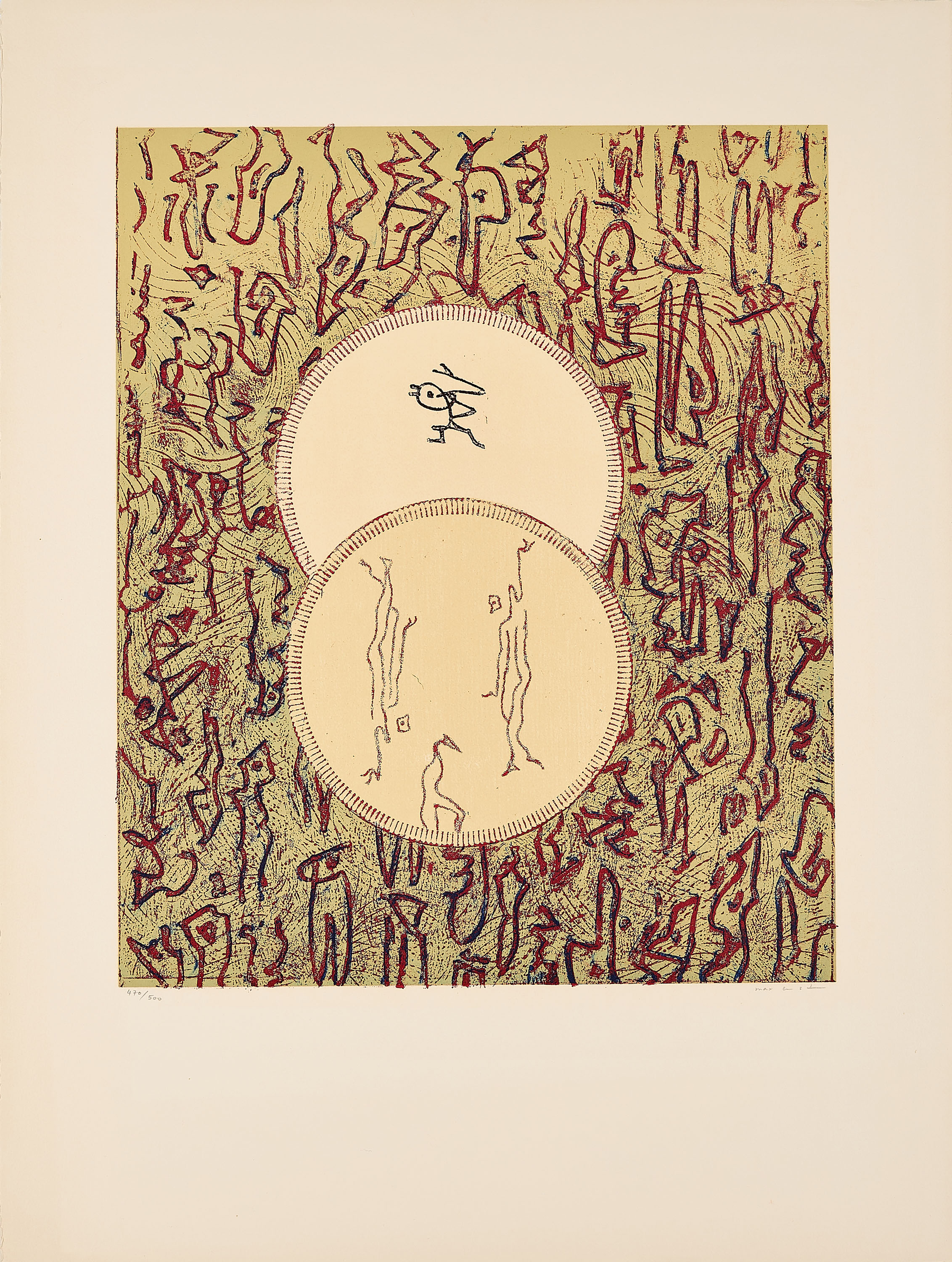 Max Ernst - Affiche pour Bibliotheque Nationale Plakat fuer Nationalbibliothek, 73350-153, Van Ham Kunstauktionen