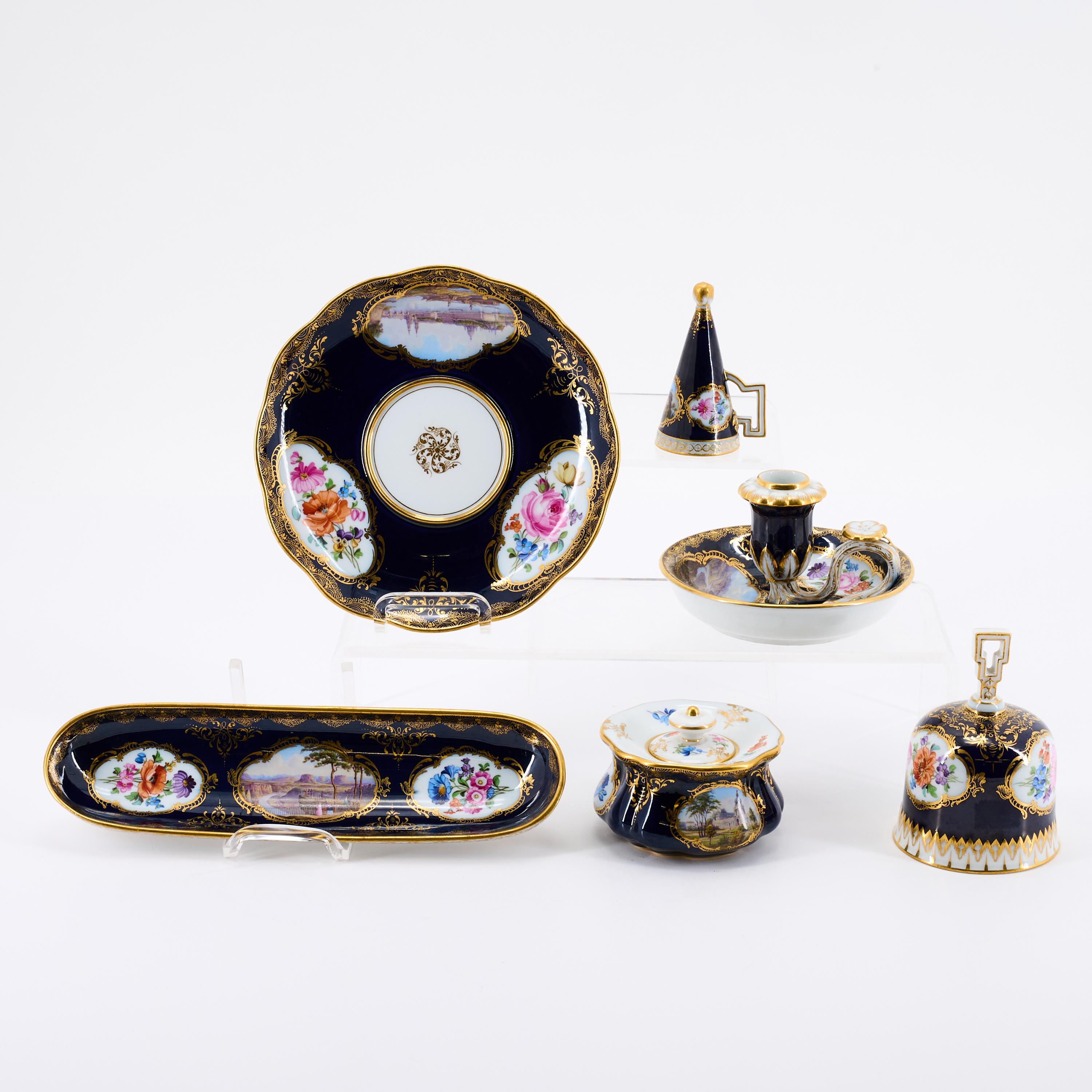 Meissen - Schreibgarnitur mit saechsischen Ansichten, 81787-12, Van Ham Kunstauktionen