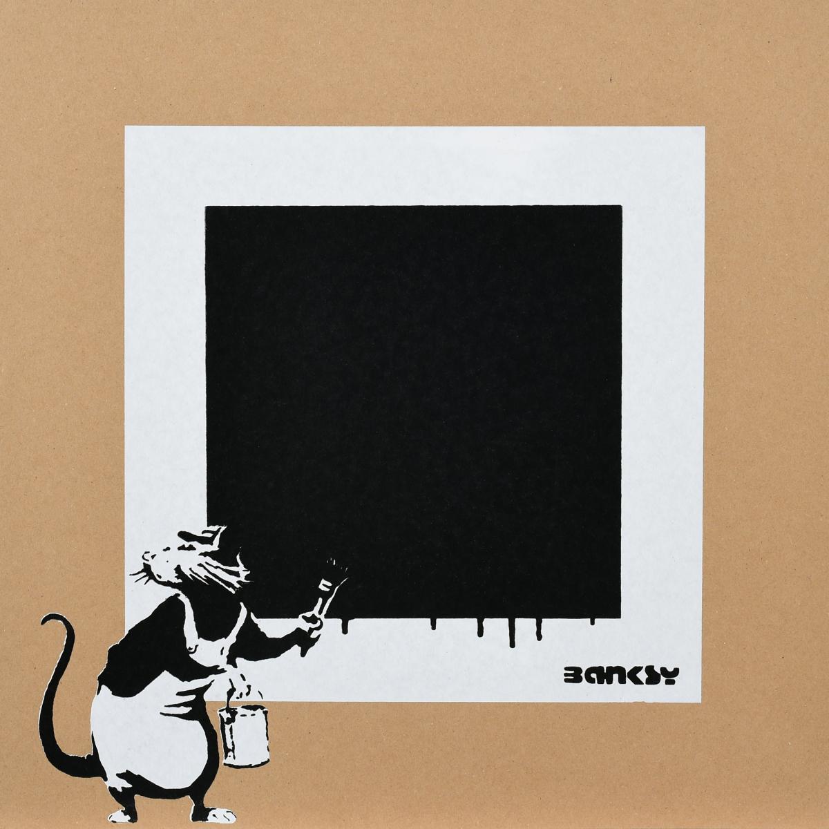 NOT BY BANKSY BY NOT NOT BANKSY STOT21STCPLANB - Rat with a black sqaure, 64303-3, Van Ham Kunstauktionen