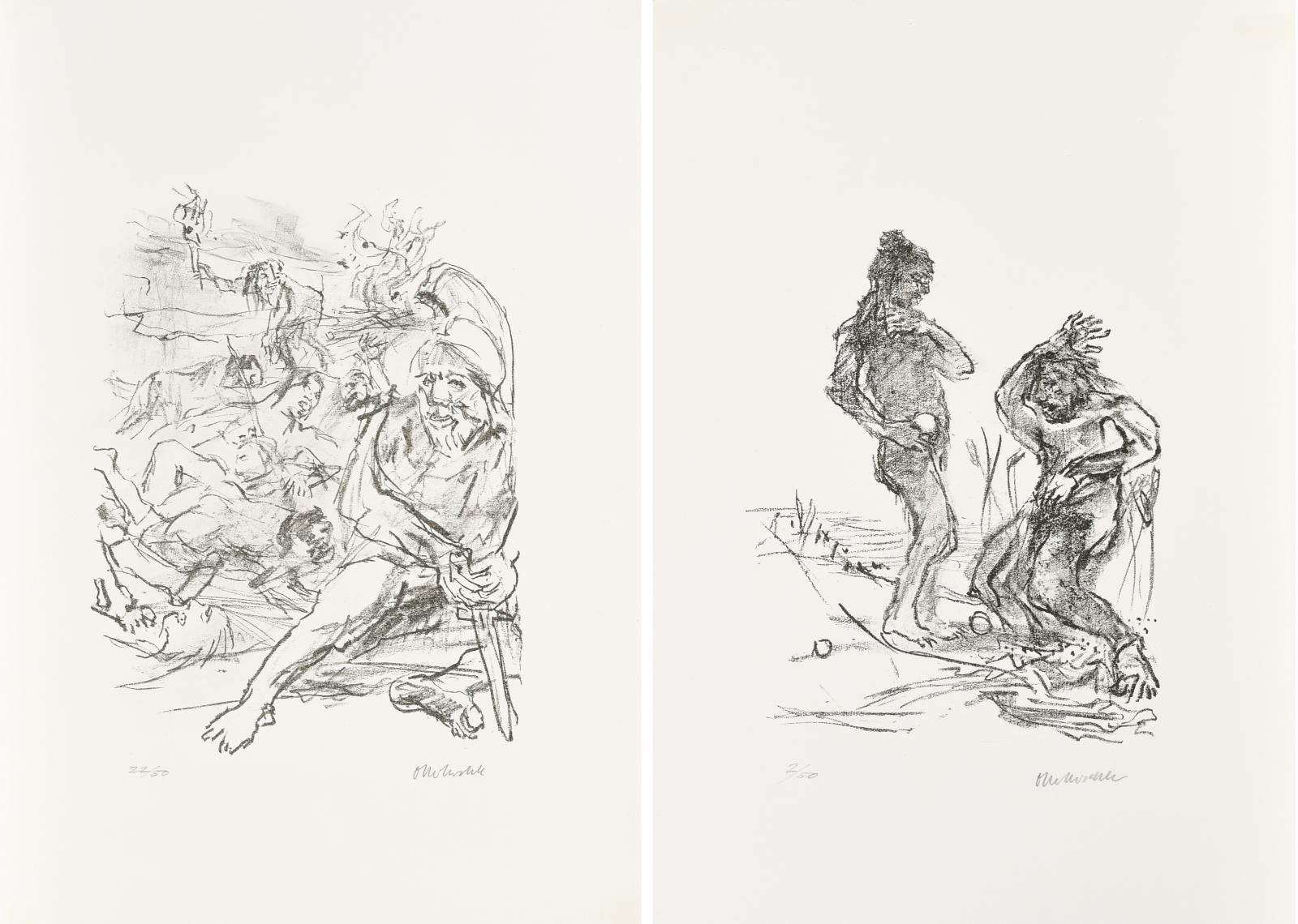 Oskar Kokoschka - Konvolut von 2 Lithografien Aus Die Odysee, 62733-63, Van Ham Kunstauktionen