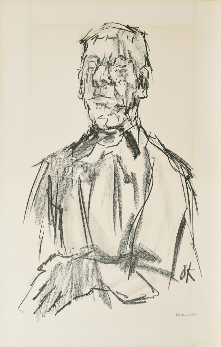 Portrait Künstler Kokoschka Oskar (1886 Pöchlarn  - 1980 Montreux),Moderne Kunst…