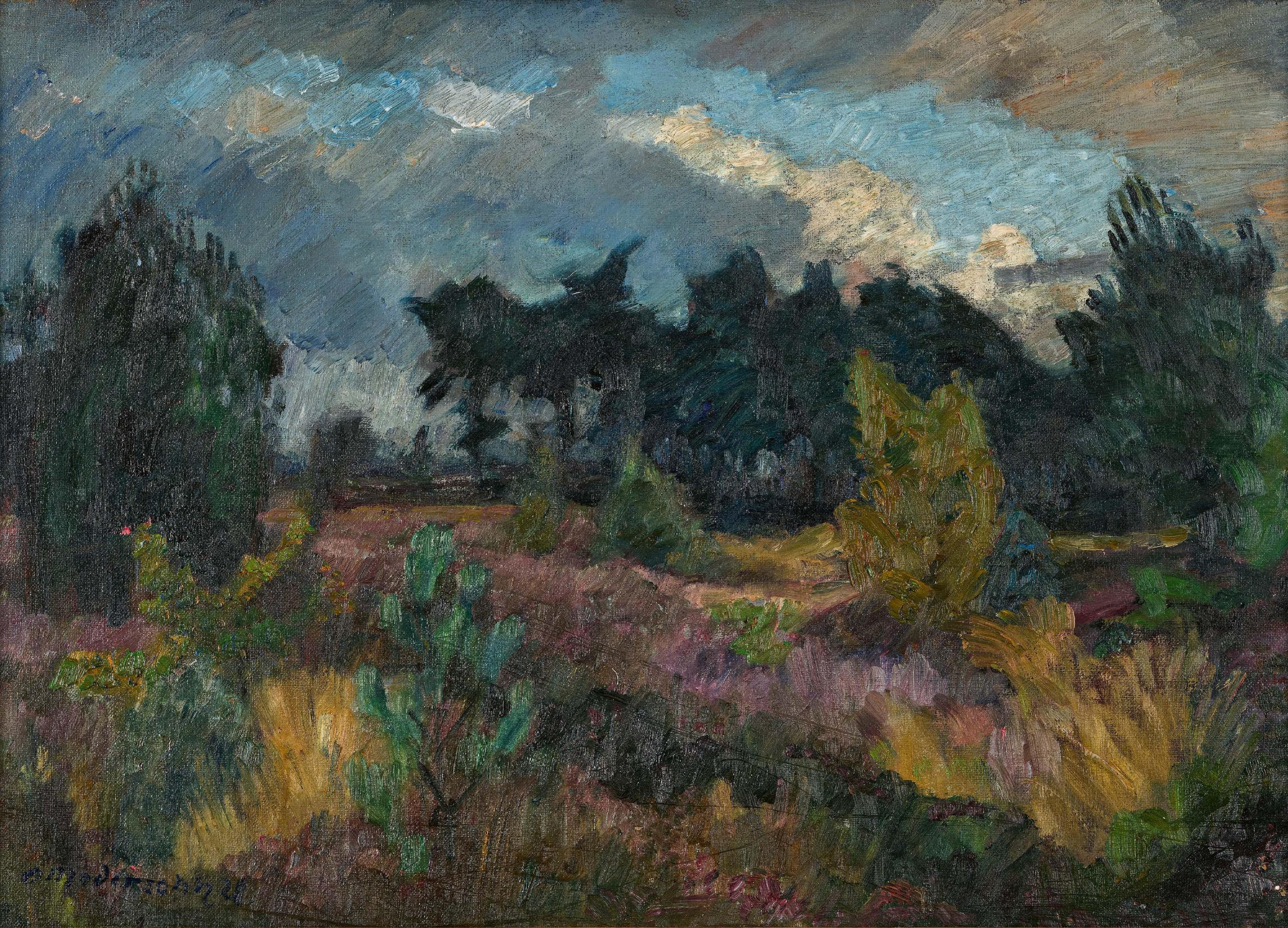 Otto Modersohn - Fruehling in der Surheide bei Neveln, 73998-1, Van Ham Kunstauktionen