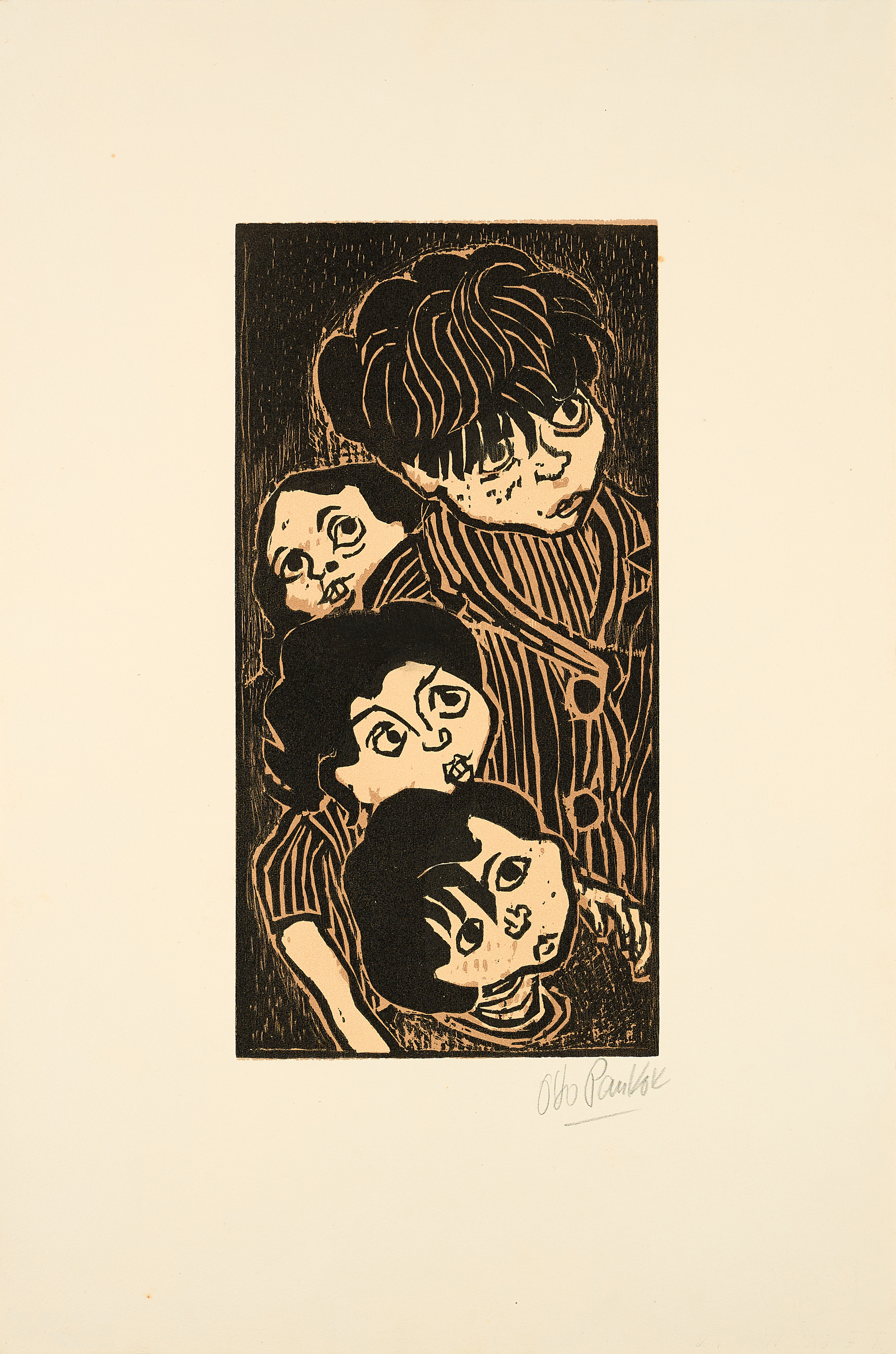 Otto Pankok - Lauschende Kinder, 81284-1, Van Ham Kunstauktionen