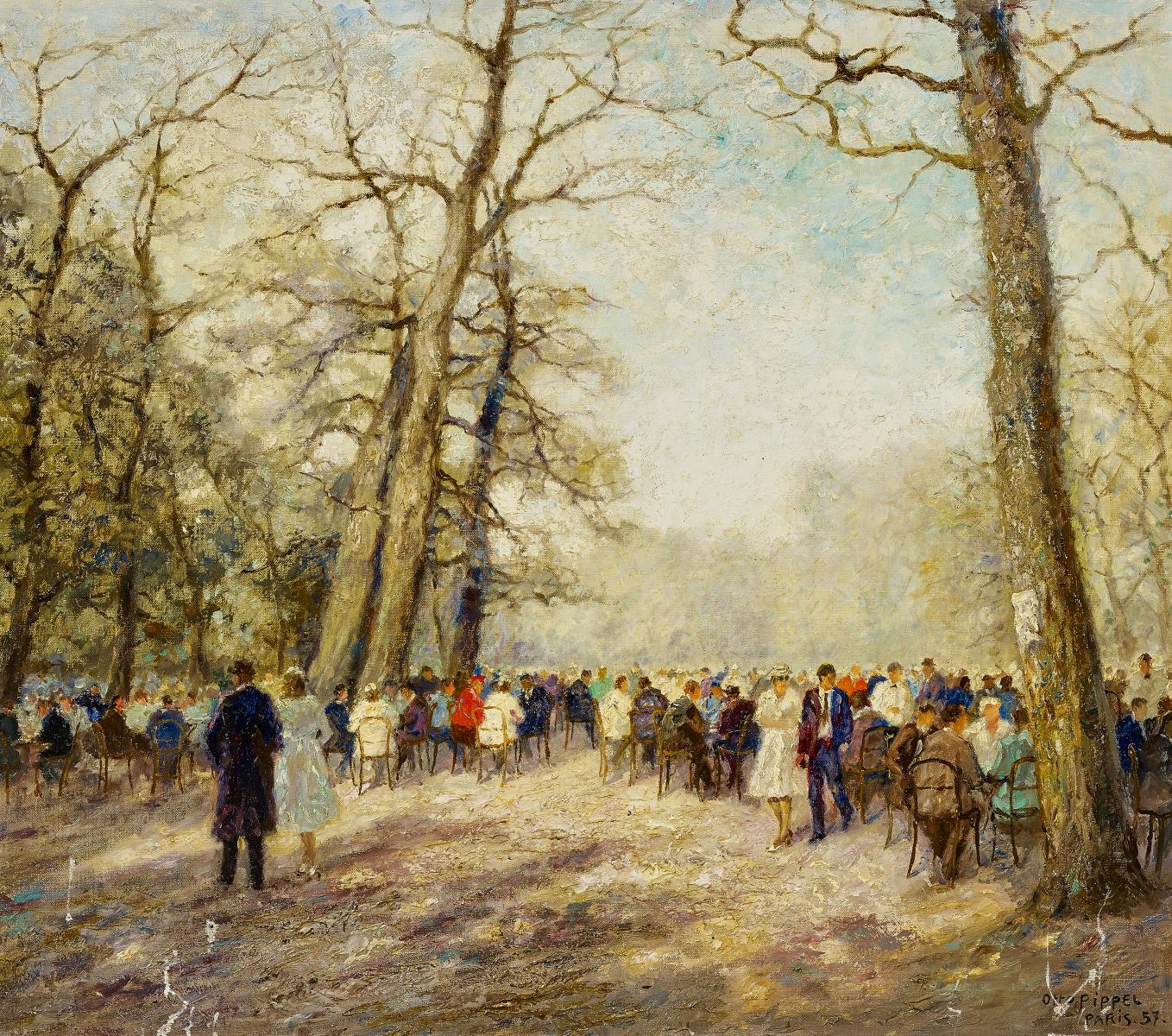 Otto Eduard Pippel - Sonniger Fruehlingstag in Bois de Boulogne, 58444-2, Van Ham Kunstauktionen