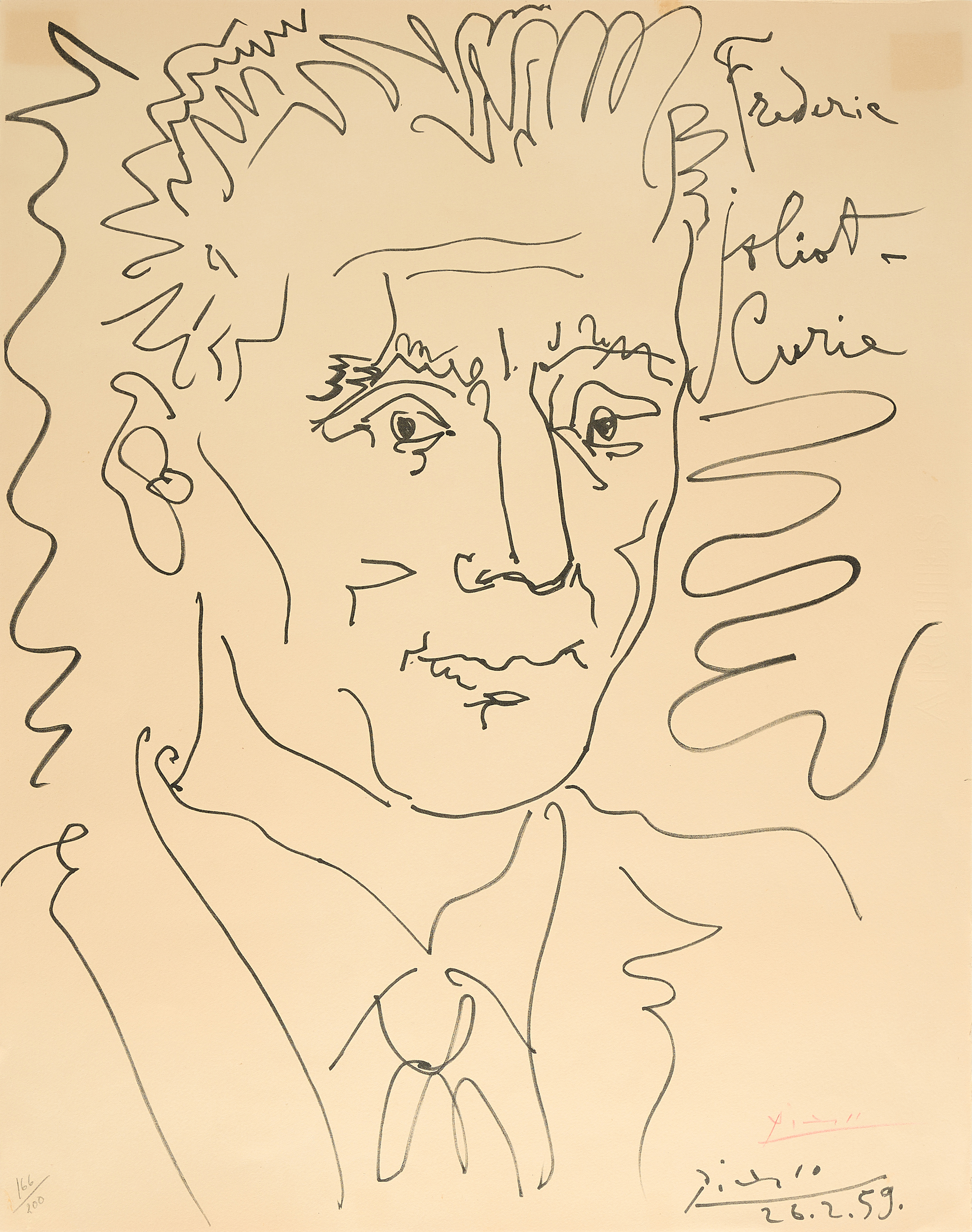 Pablo Picasso - Portrait Frederic Joliot-Curie, 80374-437, Van Ham Kunstauktionen
