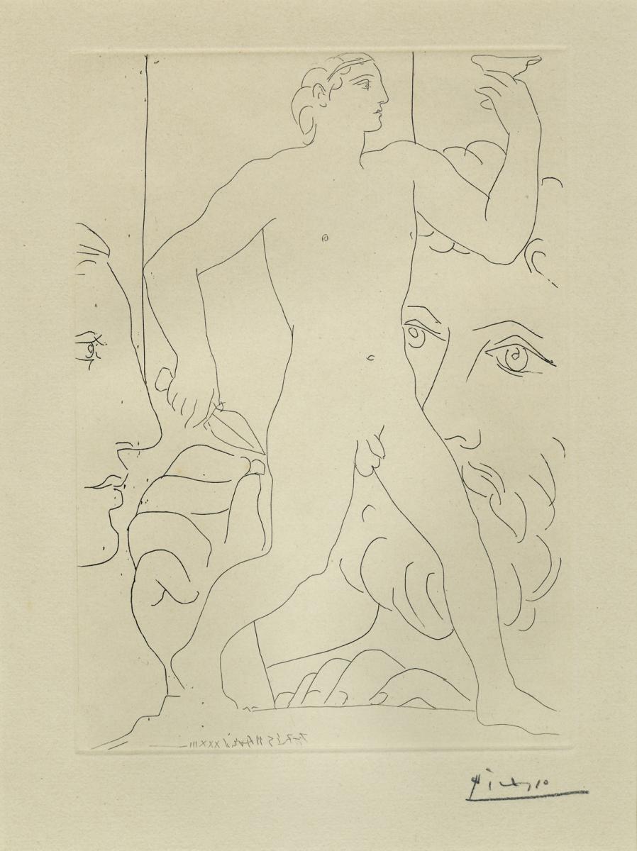 Pablo Picasso - Marie Therese Sculpteur au travail et sculpture representant un athlete grec, 57862-1, Van Ham Kunstauktionen