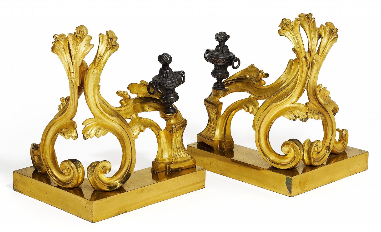 Paris - Paar Kaminboecke Style Louis XV, 58709-23, Van Ham Kunstauktionen