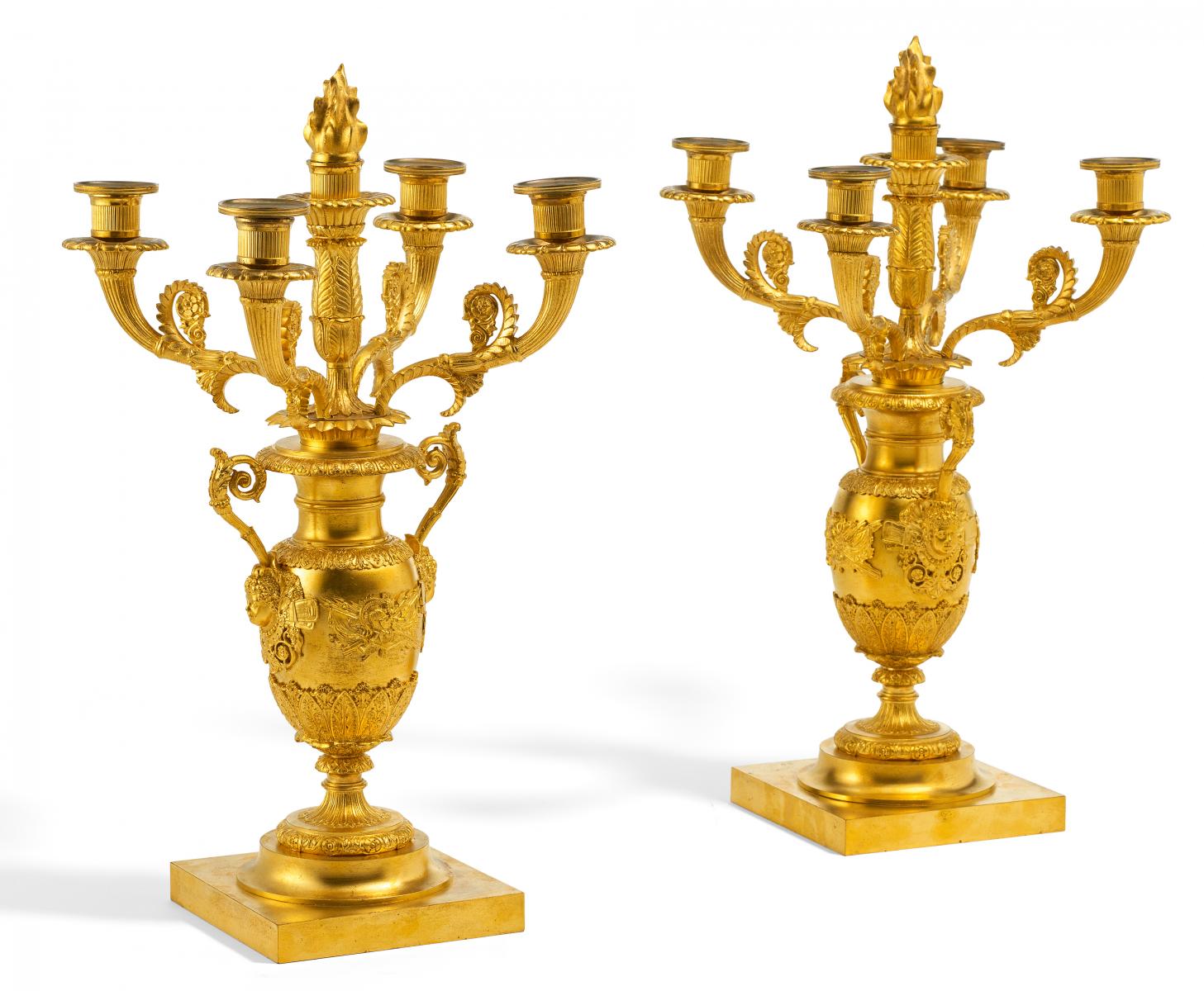 Paris - Paar prunkvolle Kandelaber Charles X, 65831-1, Van Ham Kunstauktionen