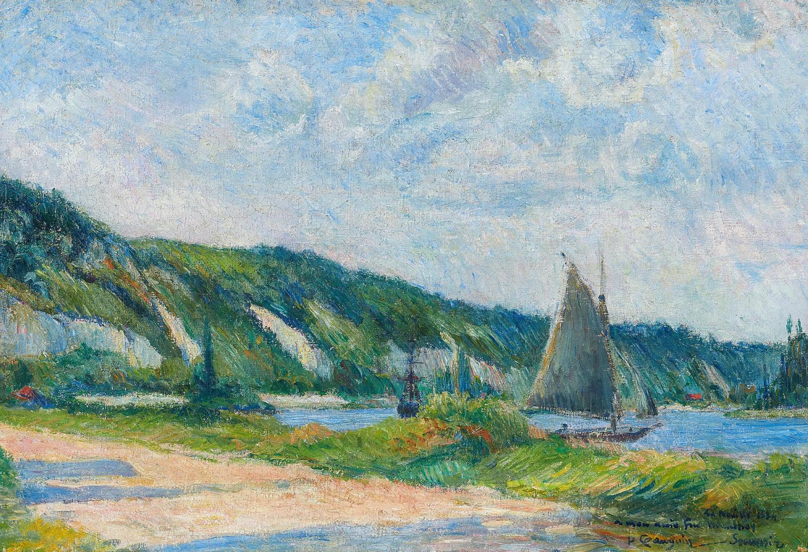 Paul Gauguin - Les falaises de la Bouille, 62855-1, Van Ham Kunstauktionen