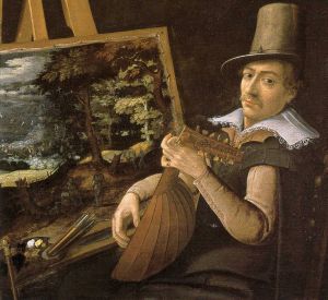 Portrait Künstler Bril Paul (1556 Antwerpen  - 1626 Rom),17.Jh. Niederländische&…