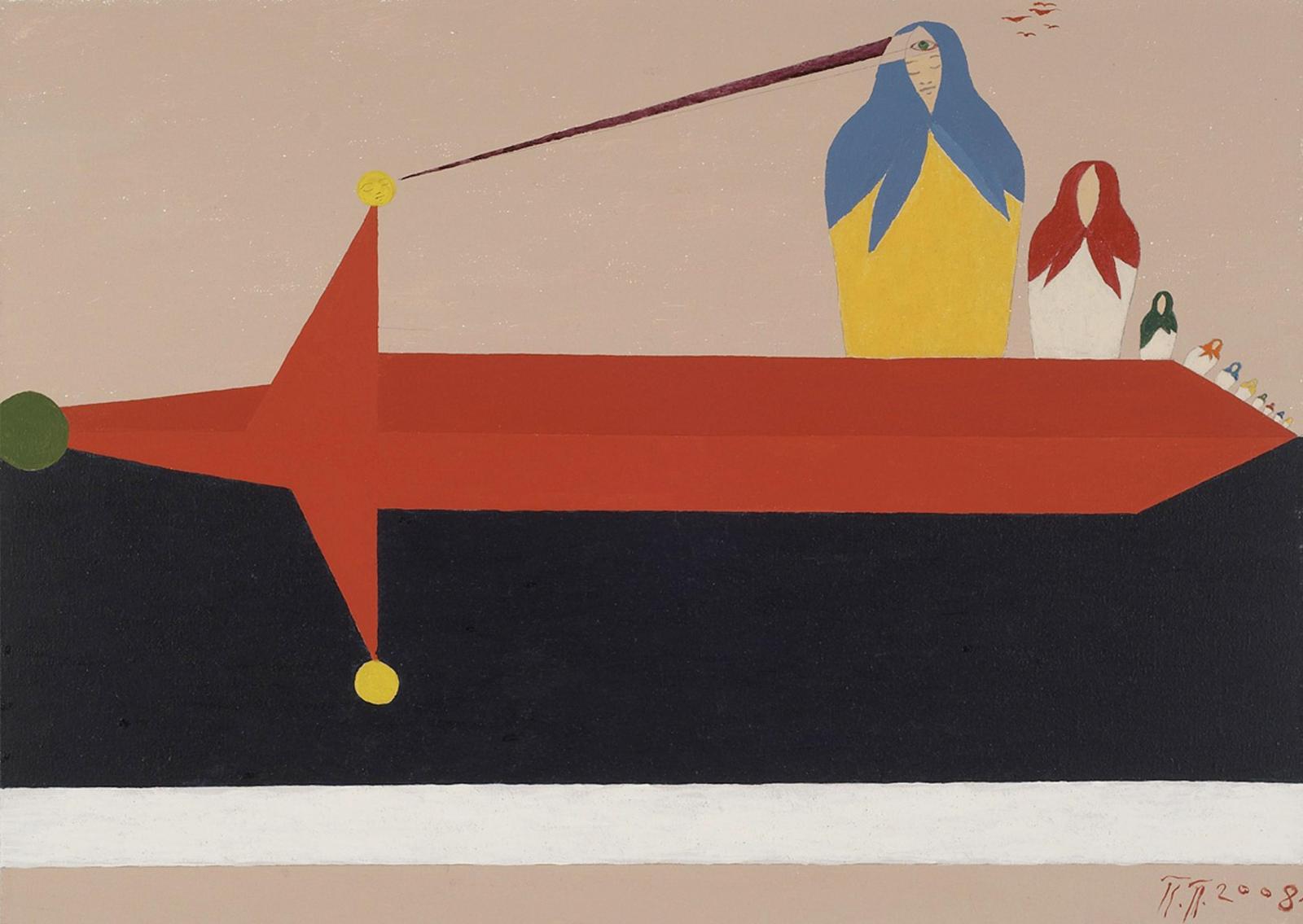 Pavel Pepperstein - Ohne Titel Red Sword and Russian Doll Aus der Serie Either - Or, 56800-1494, Van Ham Kunstauktionen