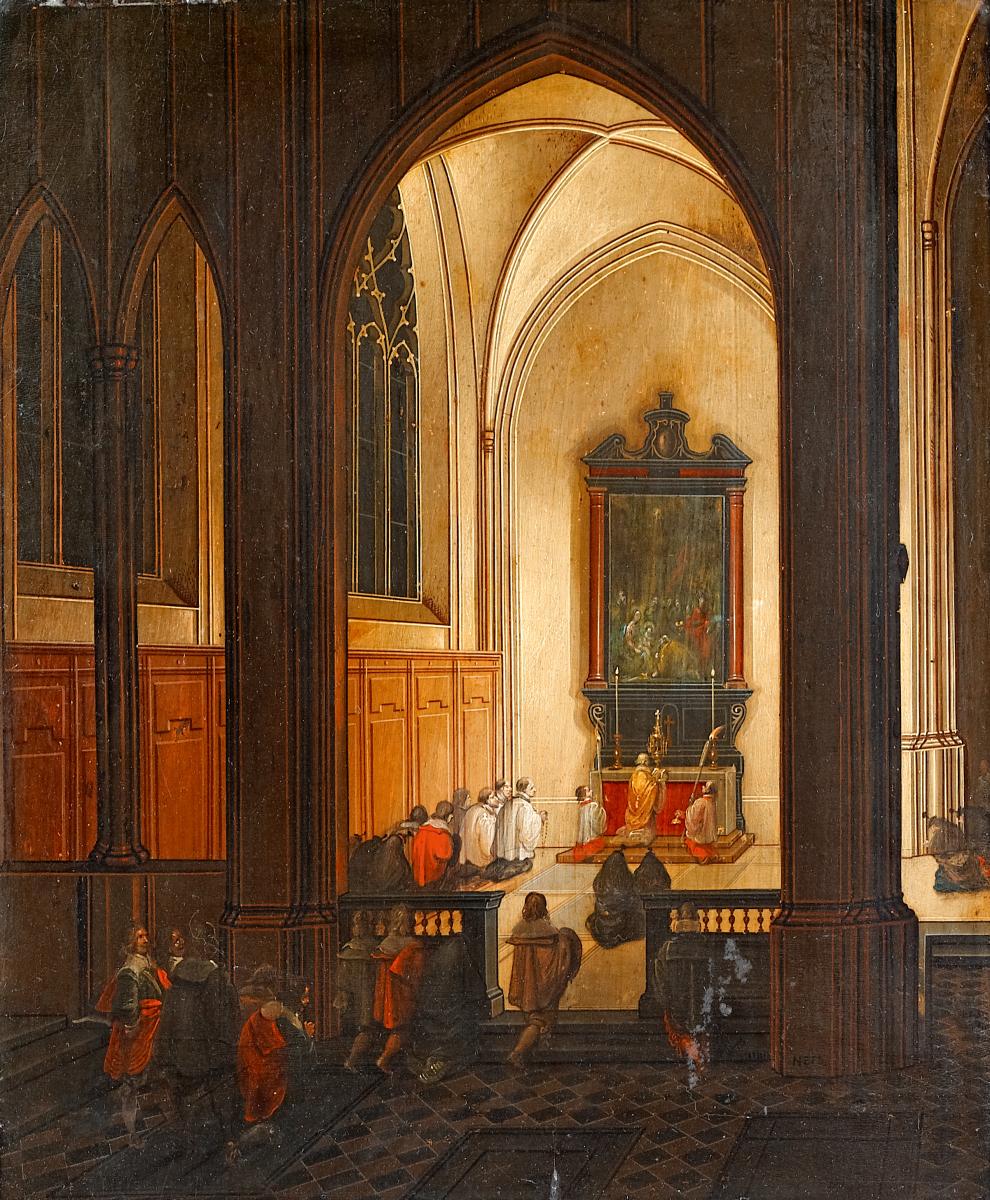 Peeter Neeffs dJ - Messe in einer gotischen Kirche, 52466-43, Van Ham Kunstauktionen