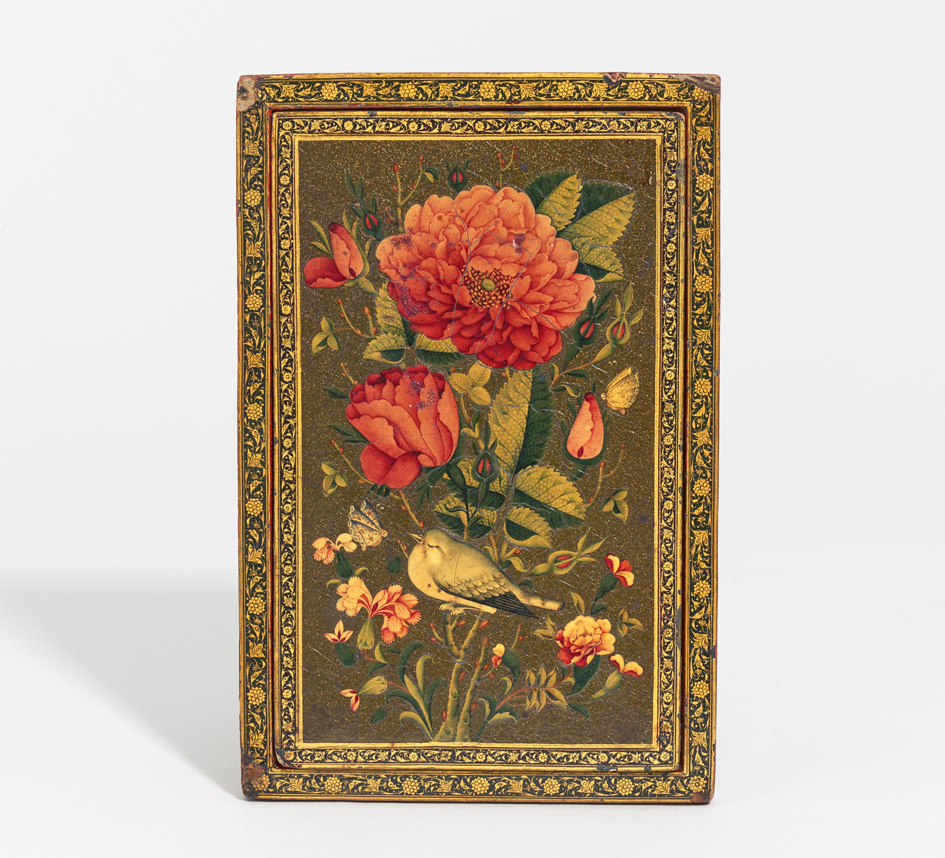 Persien - Spiegelschatulle mit feiner Blumenmalerei, 74004-10, Van Ham Kunstauktionen