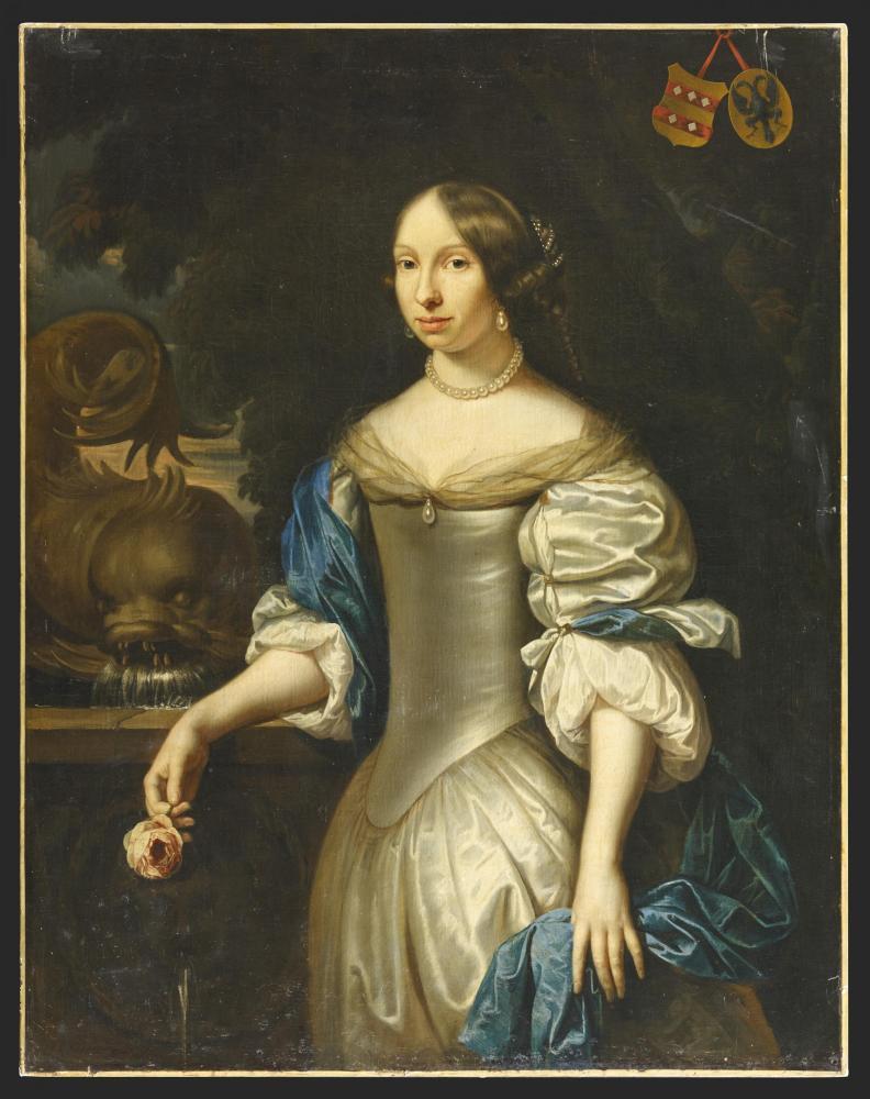 Pieter Nason - Portraet der Maria Sonmans 1654-1680 mit Rose in der Hand, 64115-1, Van Ham Kunstauktionen