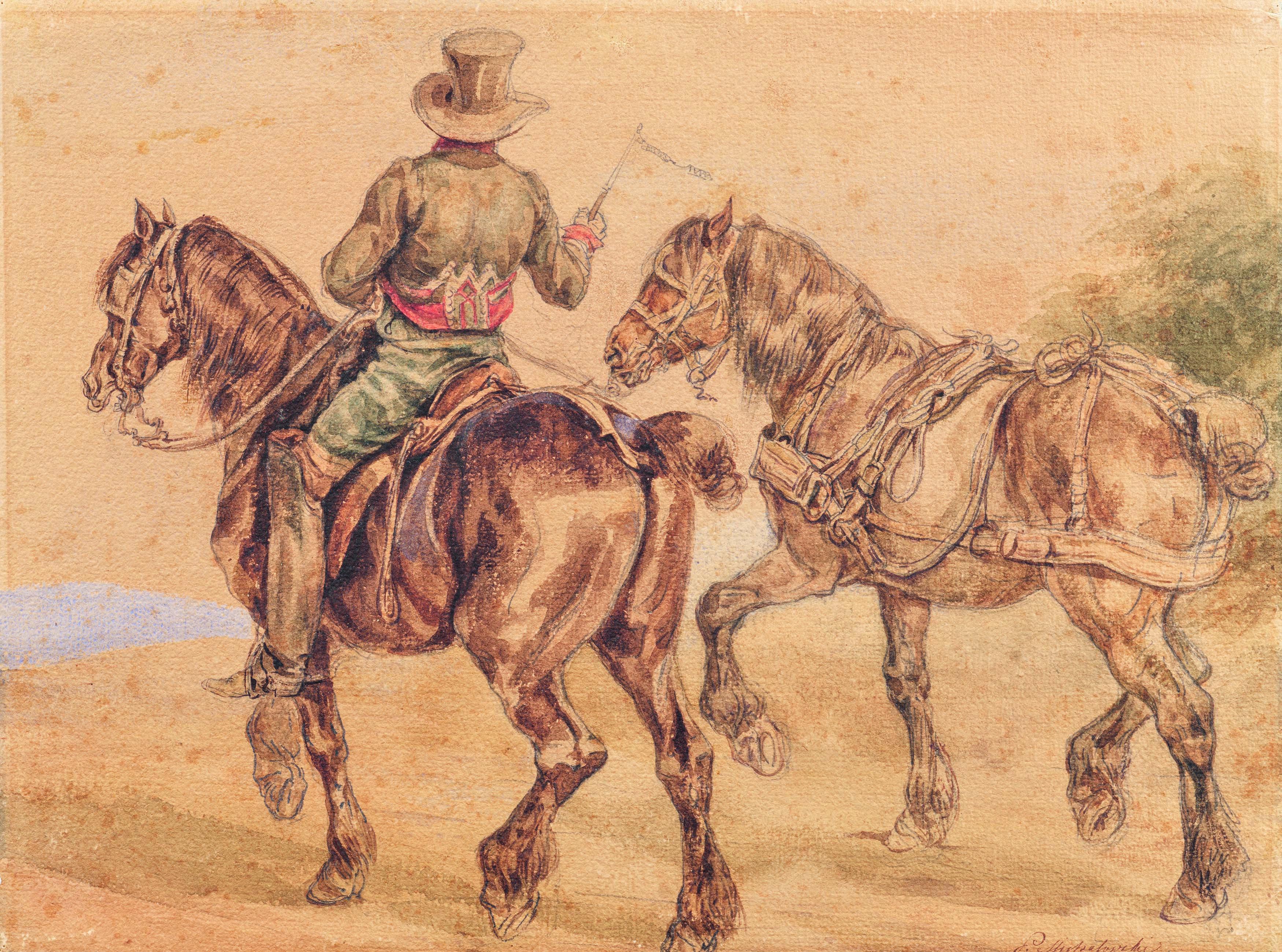 Piotr Michalowski - Postillion mit Handpferd, 77848-1, Van Ham Kunstauktionen