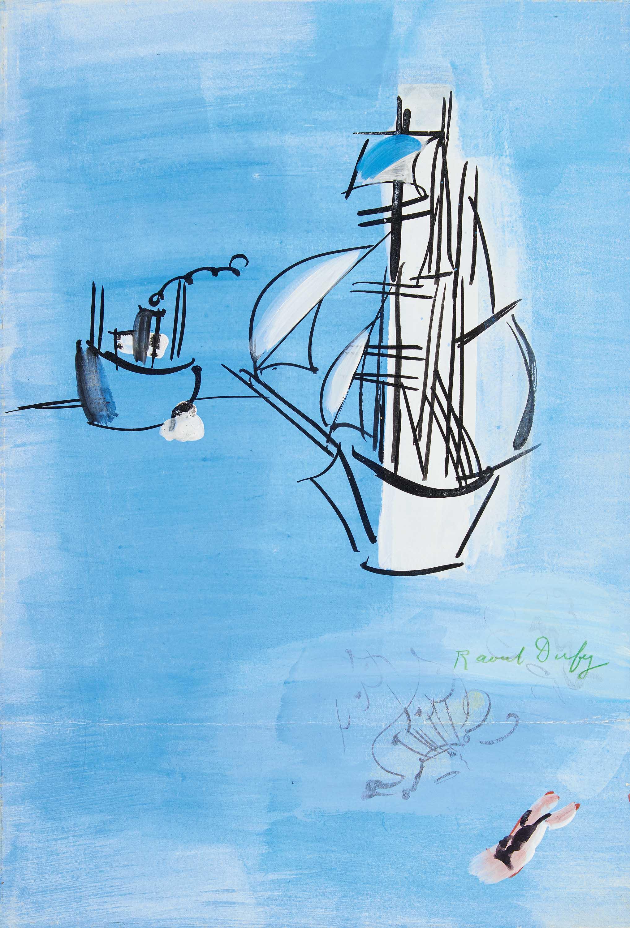 Raoul Dufy - Bateaux et baigneuse, 76574-11, Van Ham Kunstauktionen